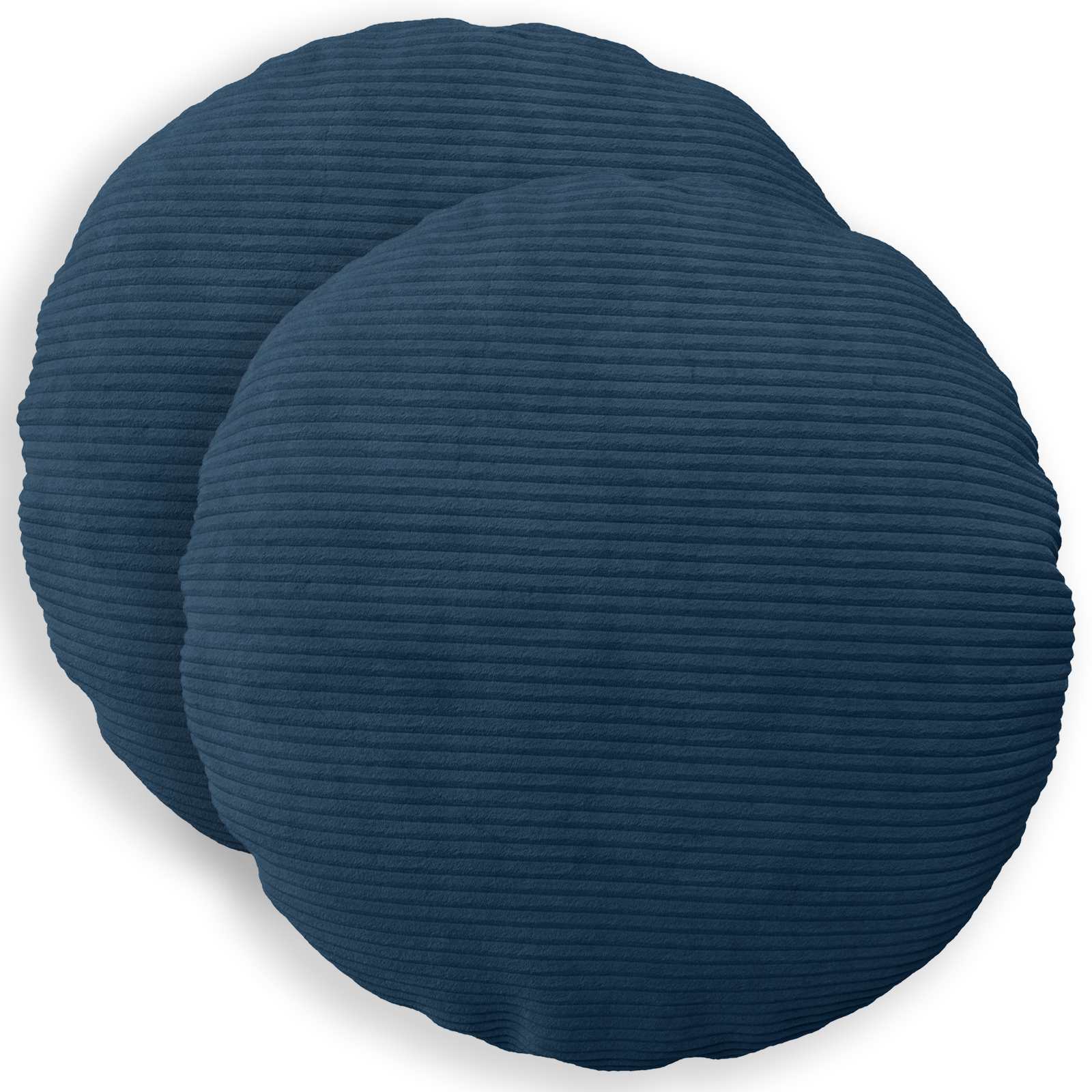 Kussensloop 2 pcs HEERLEN Marineblauw Ø 60 cm corduroy image 1