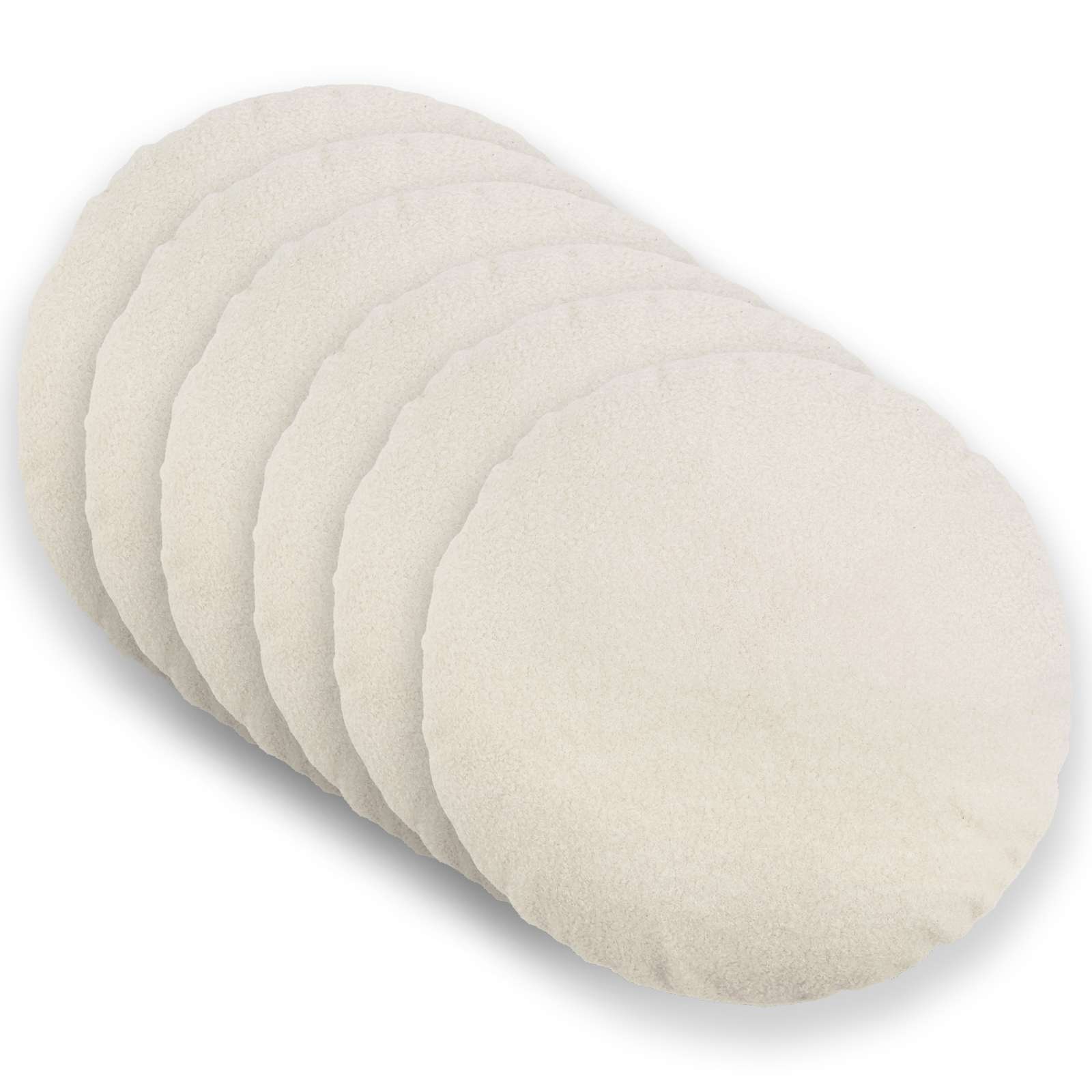 Kussensloop 6 pcs HEERLEN Crèmekleurig Ø 60 cm Bouclé image 1