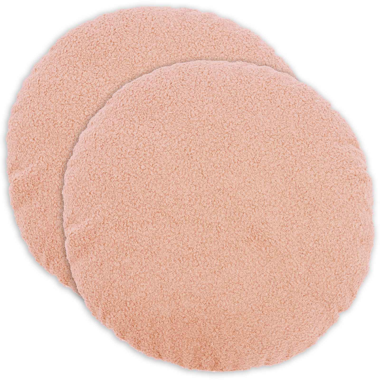 Kussensloop 2 pcs HEERLEN Roze Ø 60 cm Bouclé image 1