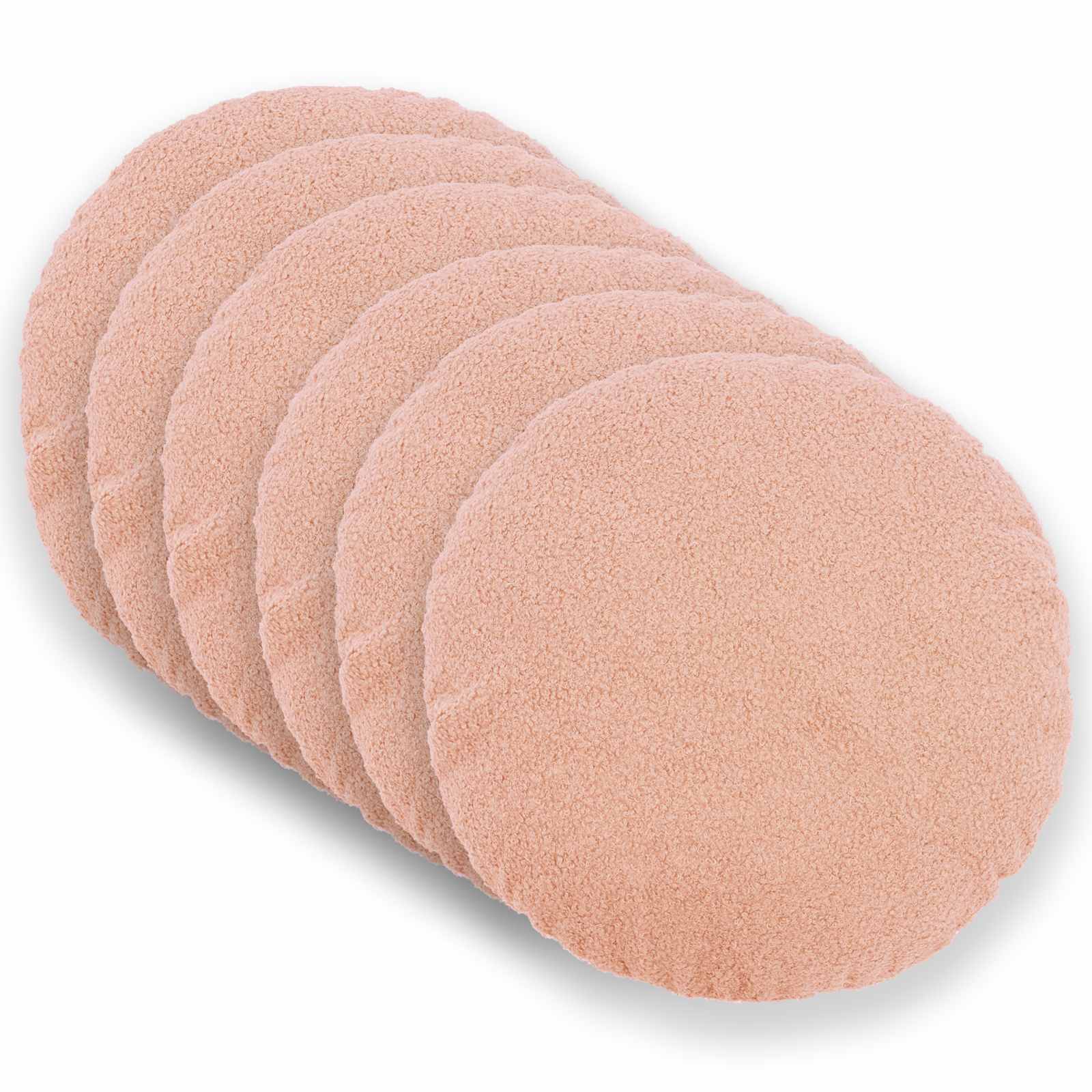 Kussensloop 6 pcs HEERLEN Roze Ø 60 cm Bouclé image 1