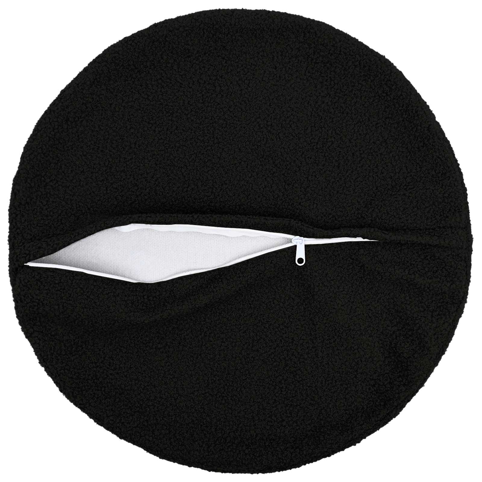 Kussensloop 6 pcs HEERLEN Zwart Ø 60 cm Bouclé image 3