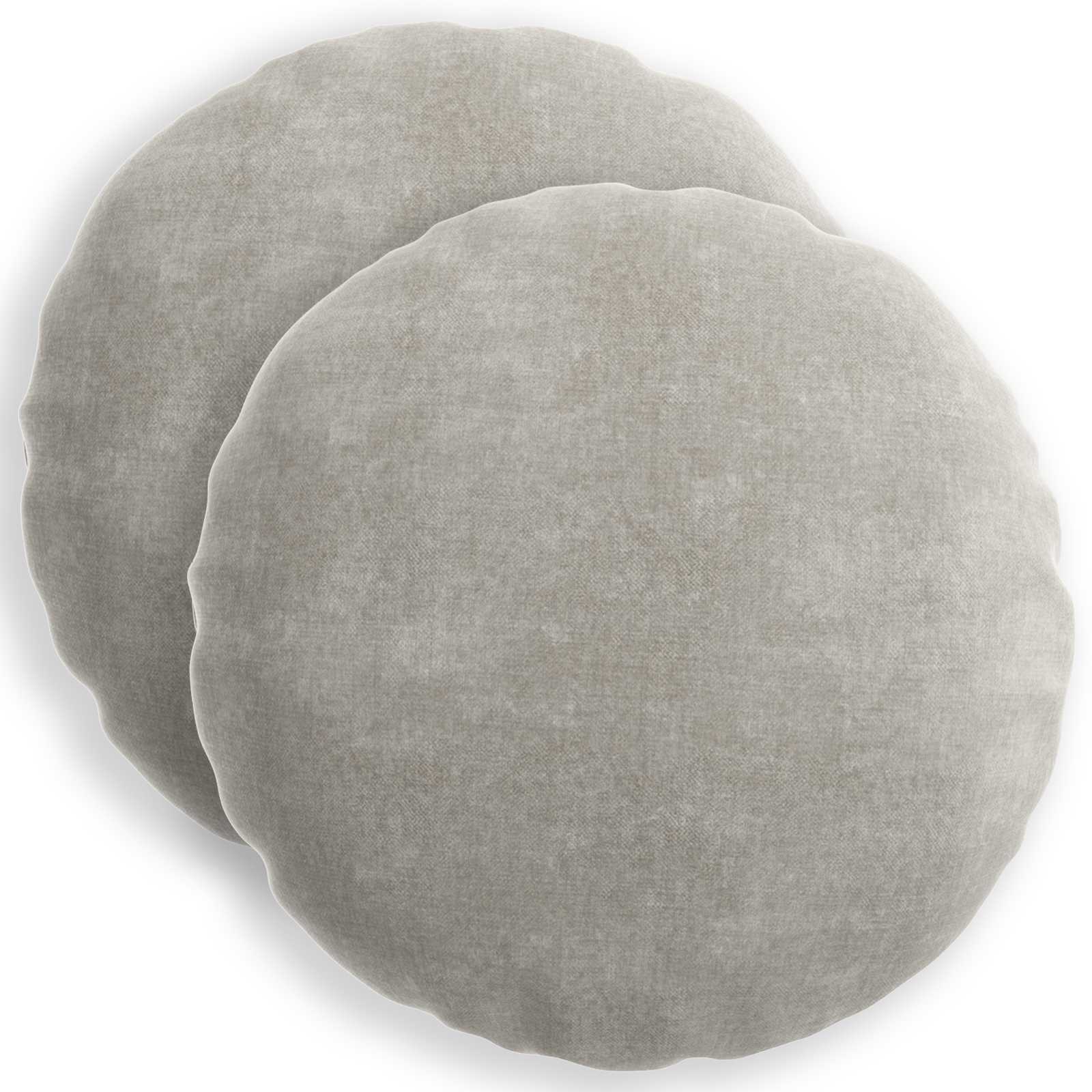 vidaXL Husă pentru pernă 2 pcs HEERLEN Gri deschis Ø 60 cm