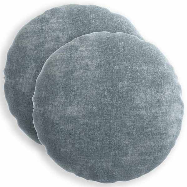 vidaXL Diivanipadi 2 tk HEERLEN Helesinine &Oslash; 60 cm &Scaron;en&uuml;&uuml;lfabric