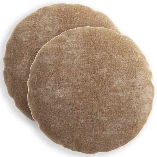 vidaXL Diivanipadi 2 tk HEERLEN Pruun &Oslash; 60 cm &Scaron;en&uuml;&uuml;lfabric