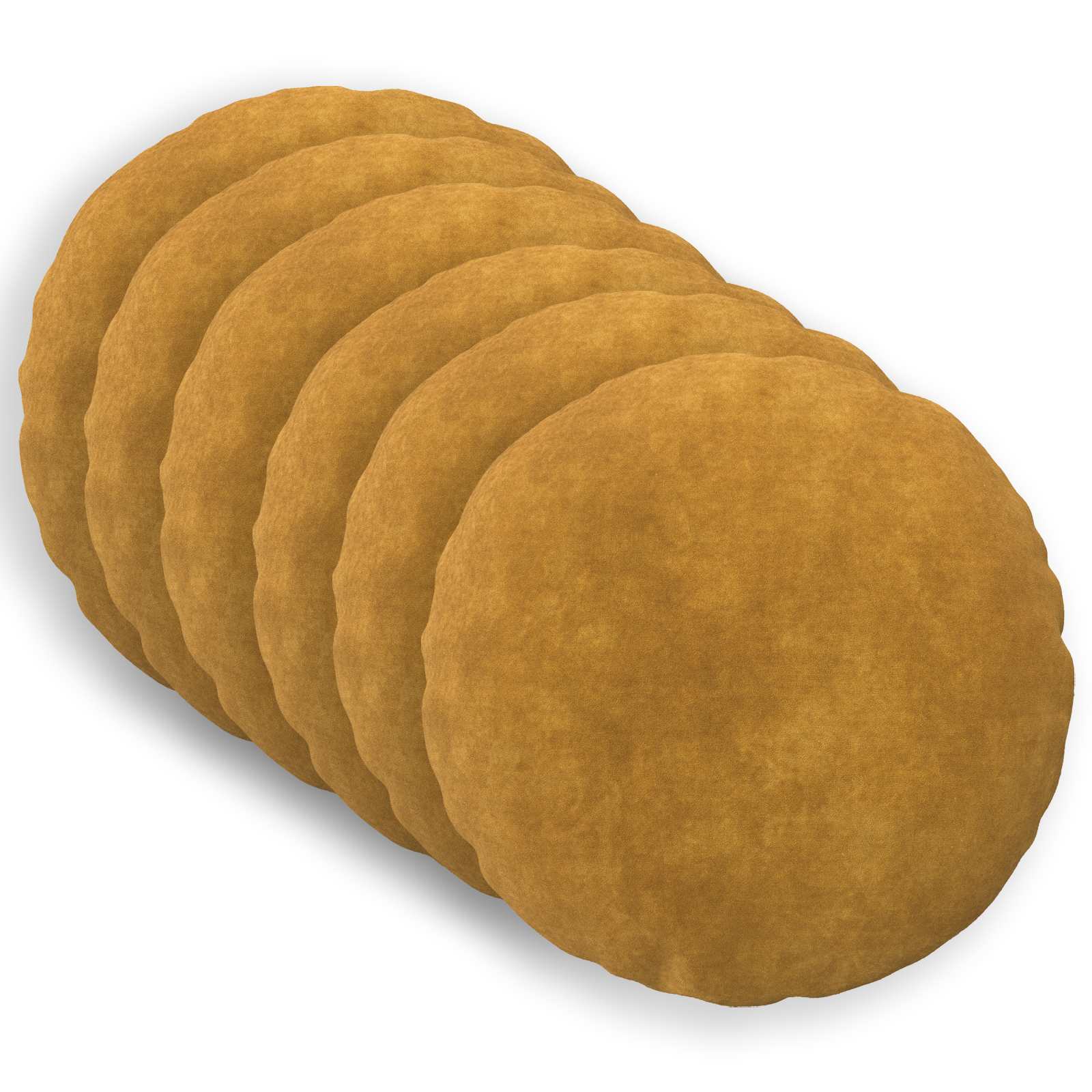 vidaXL Povlak na polštář 6 pcs HEERLEN Žlutá Ø 60 cm