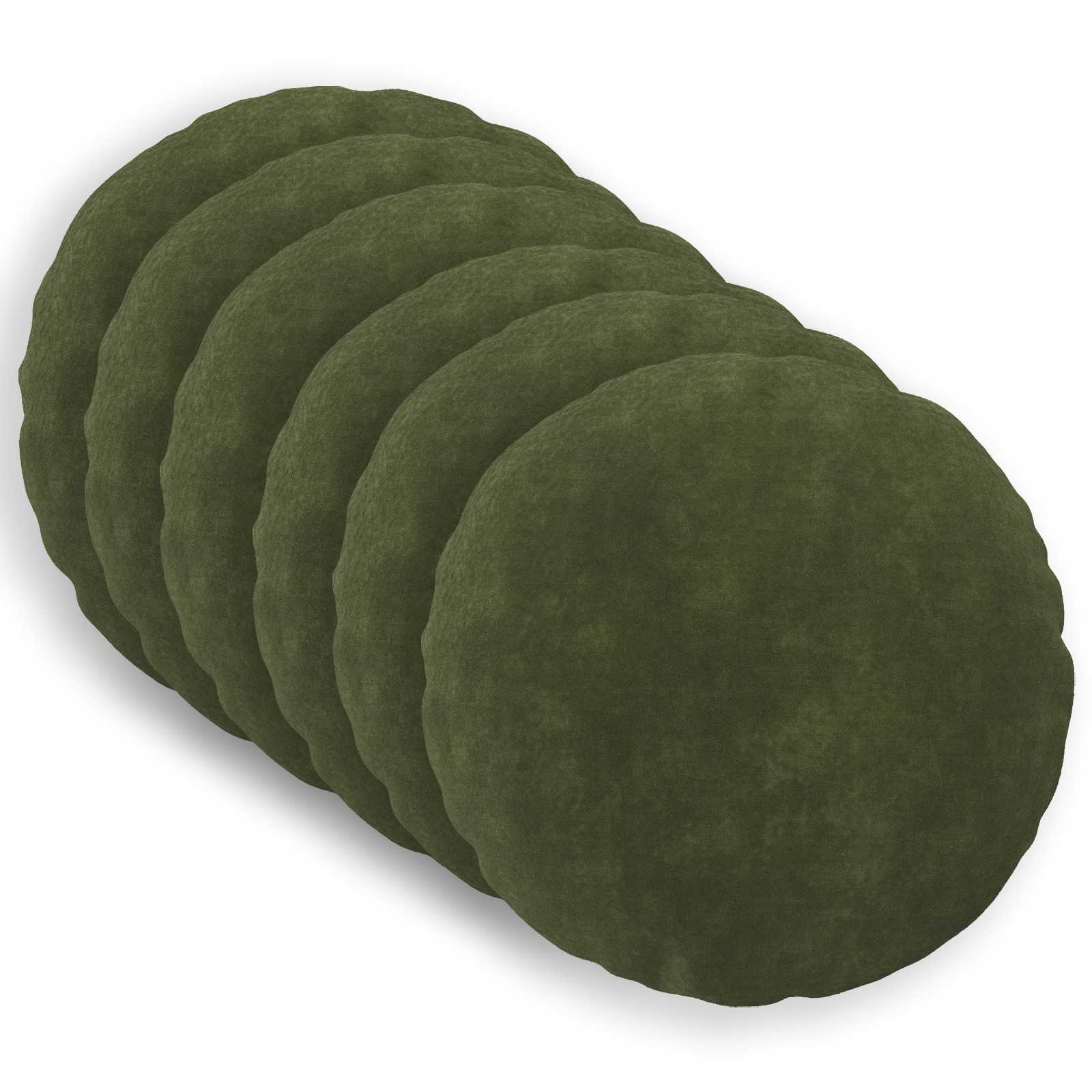 vidaXL Povlak na polštář 6 pcs HEERLEN Zelená Ø 60 cm