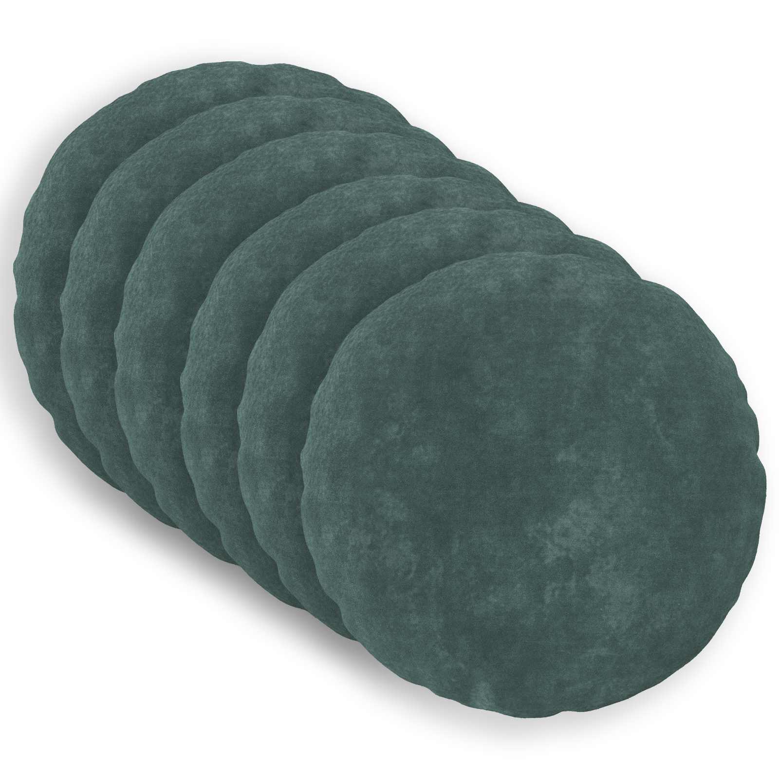 vidaXL Povlak na polštář 6 pcs HEERLEN Mořsky modrá Ø 60 cm