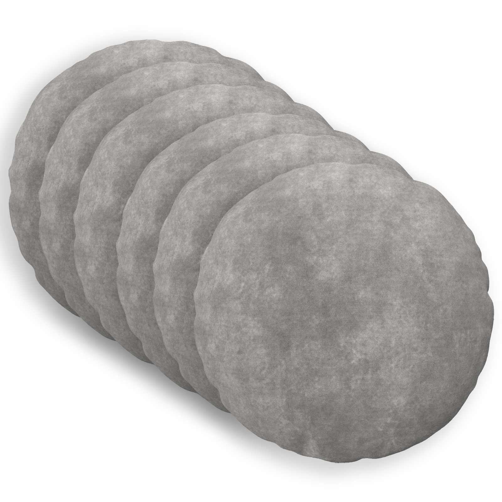 vidaXL Povlak na polštář 6 pcs HEERLEN Světle šedá Ø 60 cm