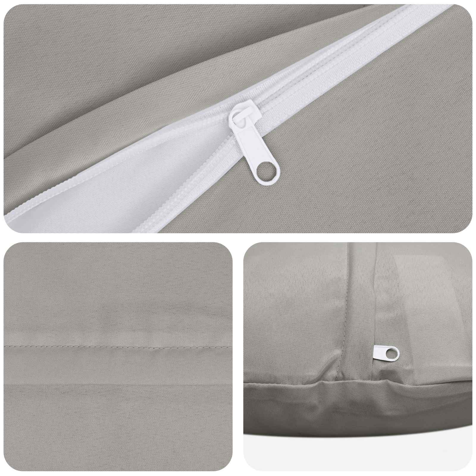 Kussensloop 2 pcs HEERLEN Grijs Ø 60 cm Polyester image 4