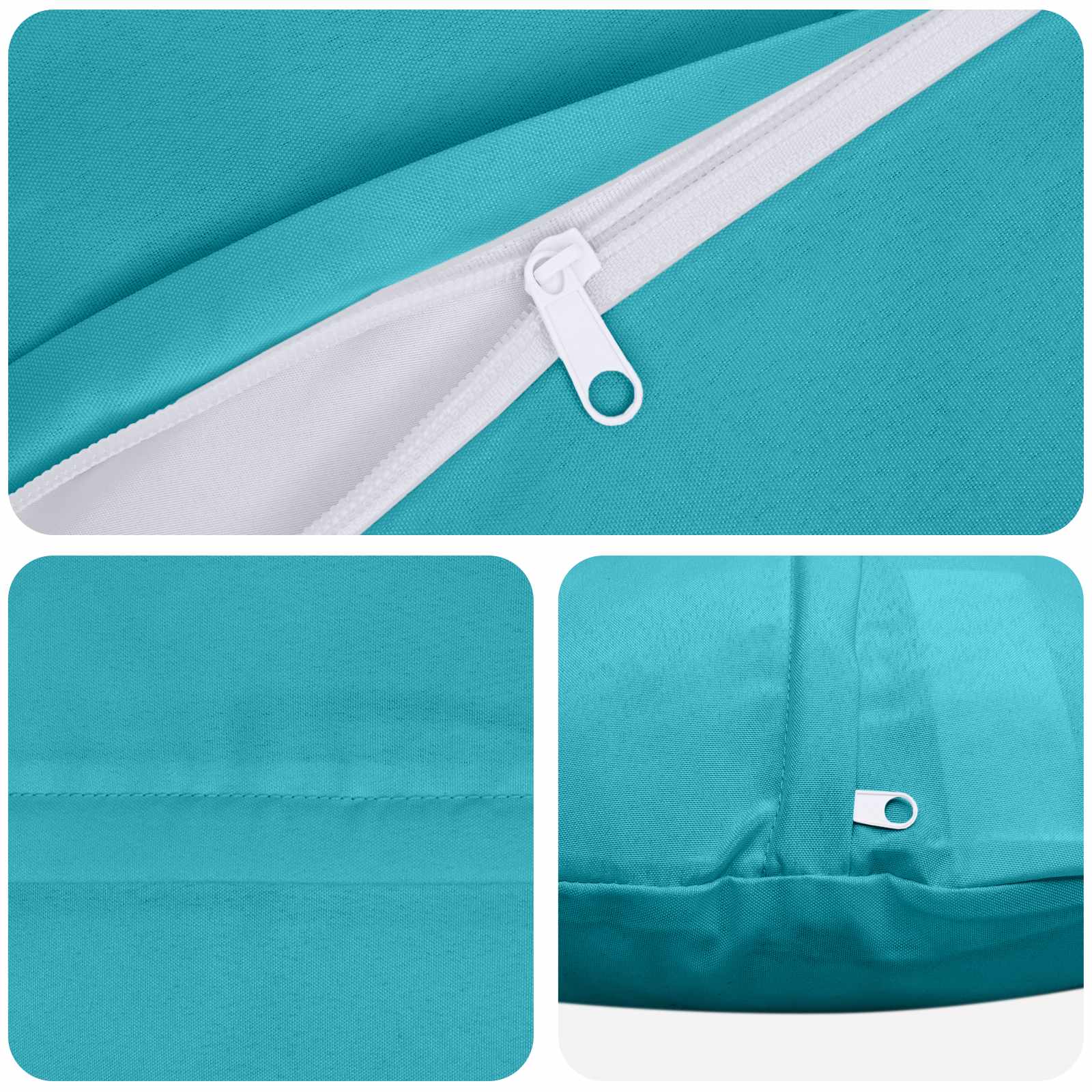 Kussensloop 6 pcs HEERLEN Turquoise Ø 60 cm Polyester image 4