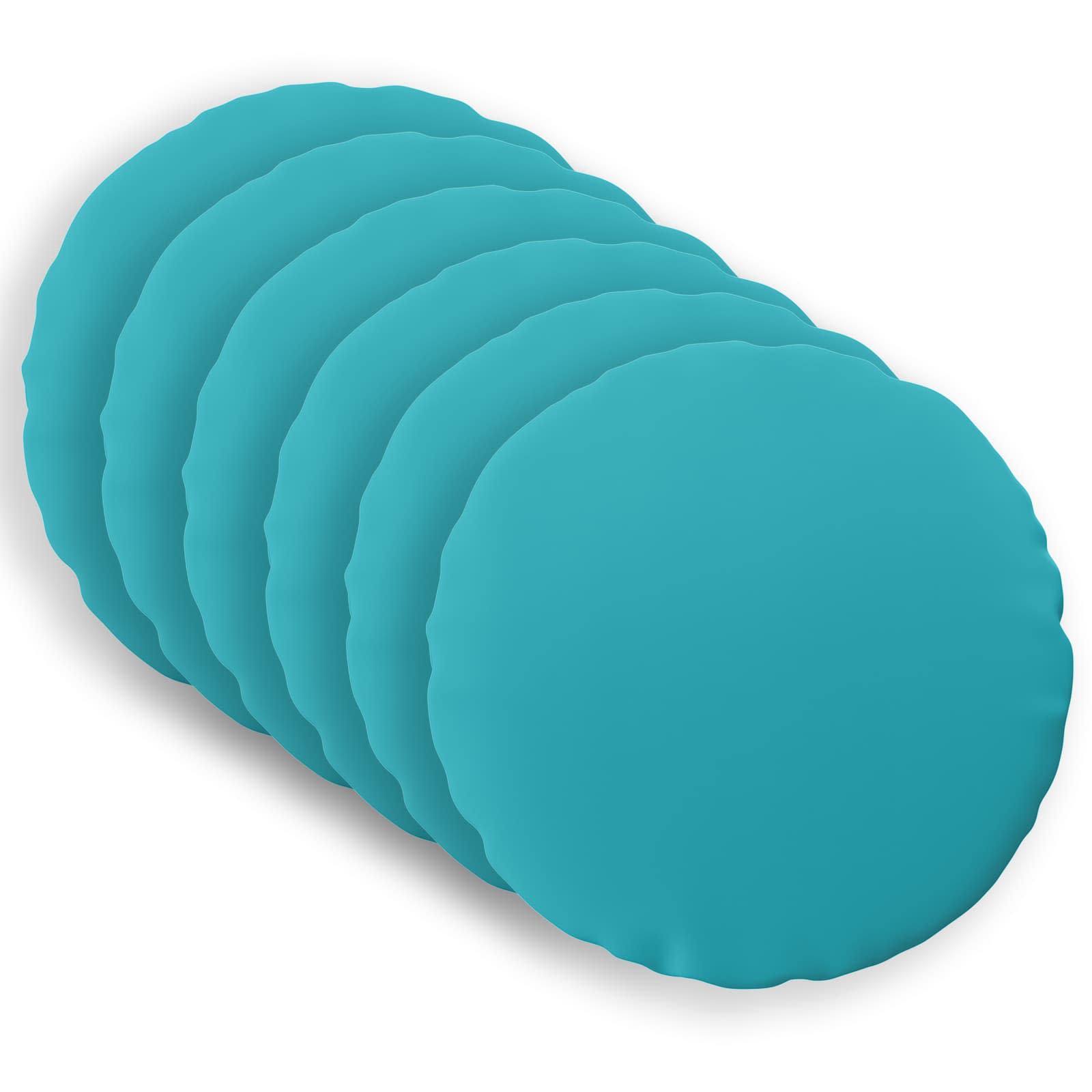 Kussensloop 6 pcs HEERLEN Turquoise Ø 60 cm Polyester image 1