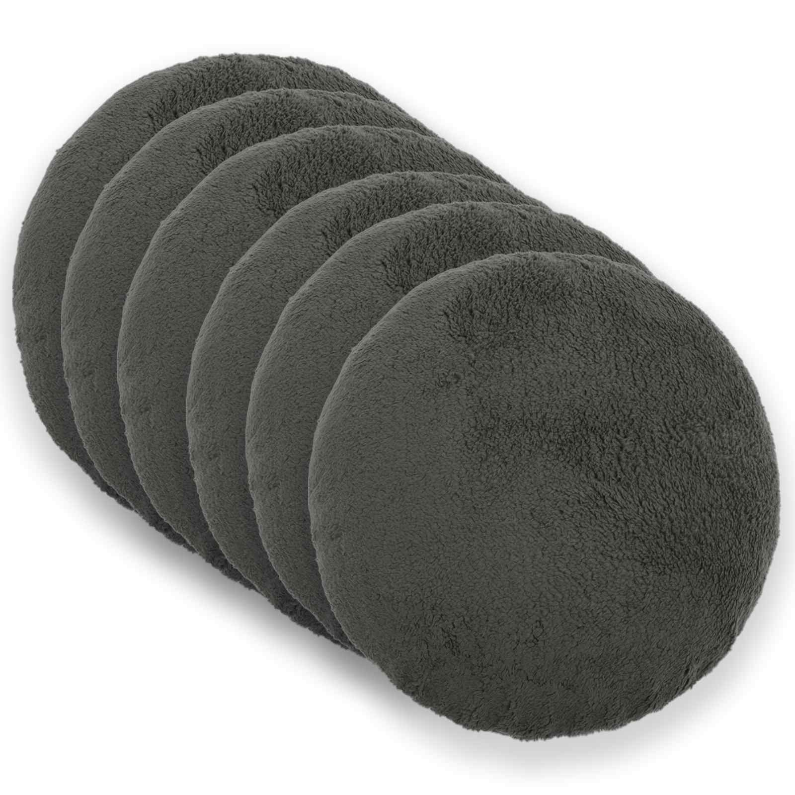 vidaXL Povlak na polštář 6 pcs HEERLEN Tmavě šedá Ø 60 cm Bouclé
