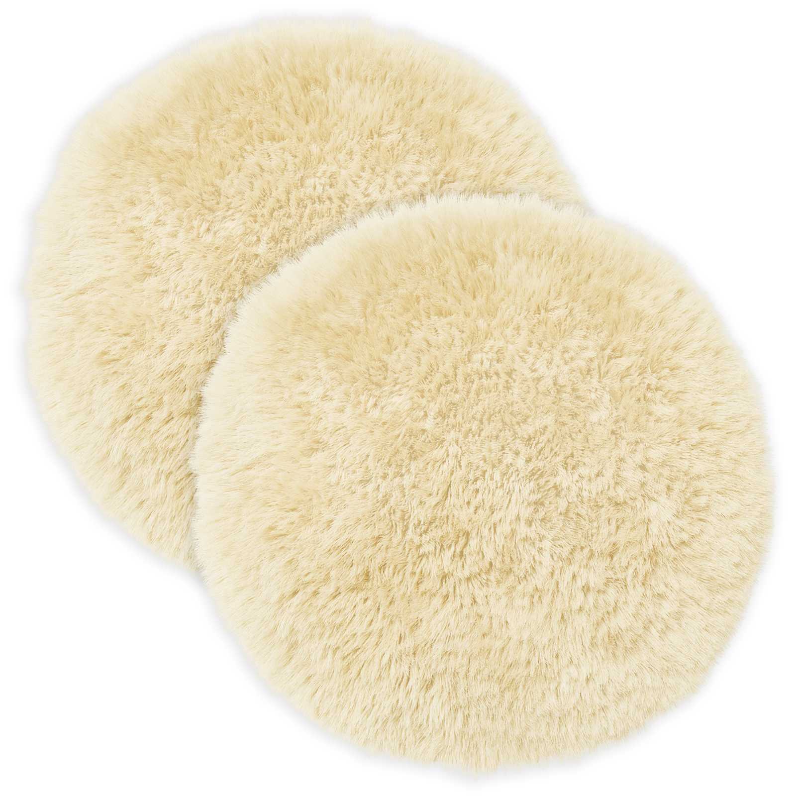 Kussensloop 2 pcs HEERLEN Crèmekleurig Ø 60 cm PV Fleece image 1