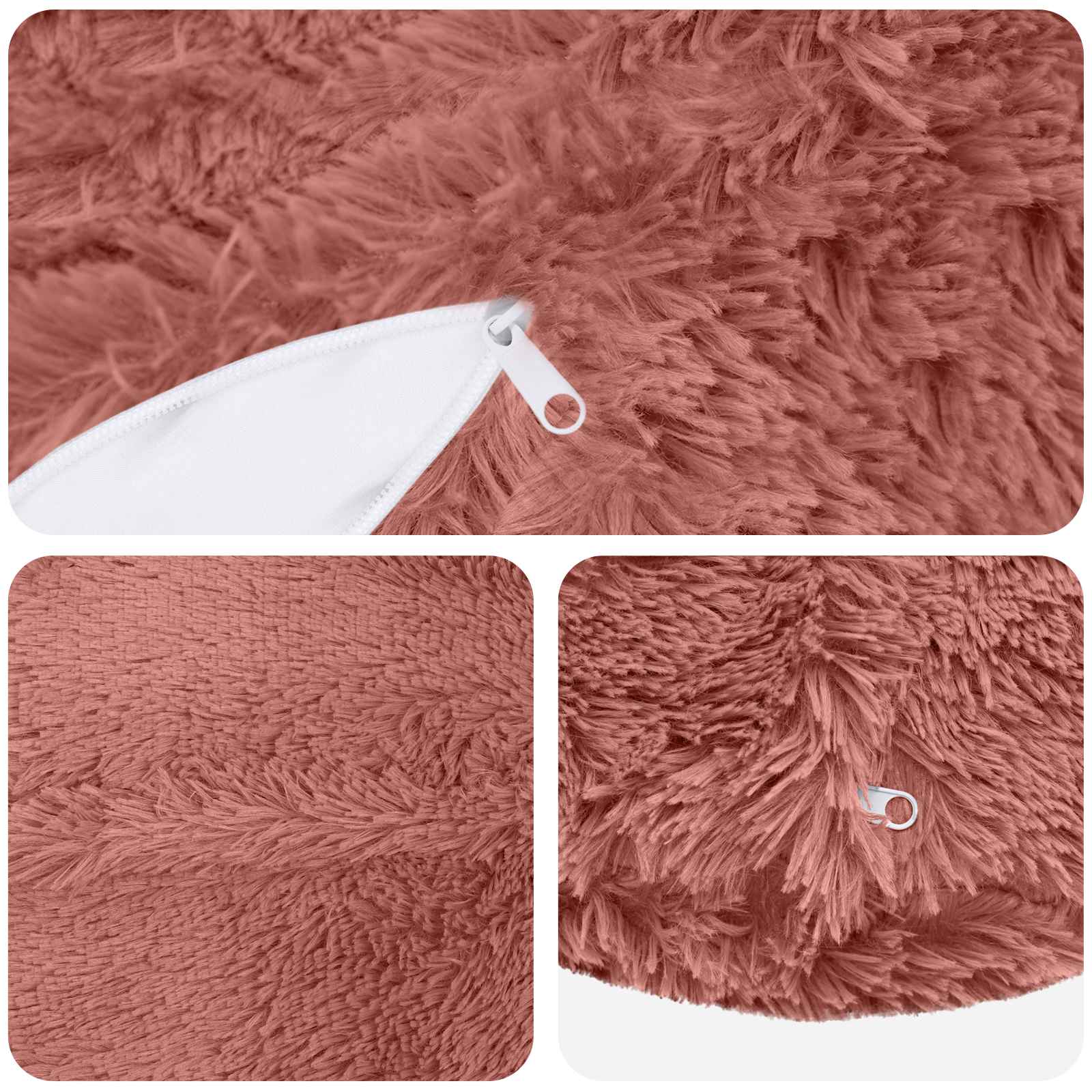 Kussensloop 2 pcs HEERLEN Roze Ø 60 cm PV Fleece image 4