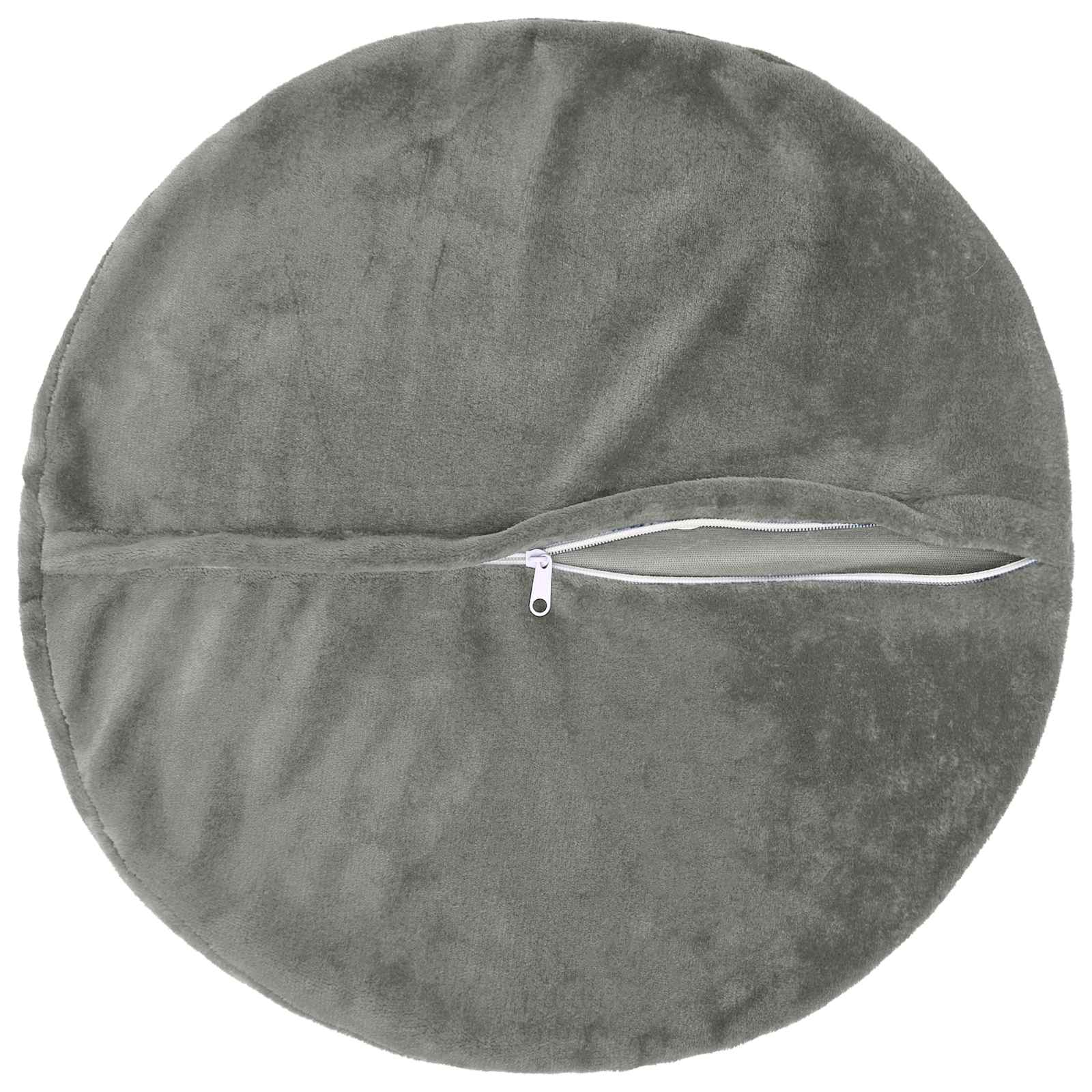vidaXL Kissenbezug 6 stk. HEERLEN Dunkelgrau Durchmesser 60 cm Flanell – Bild 4
