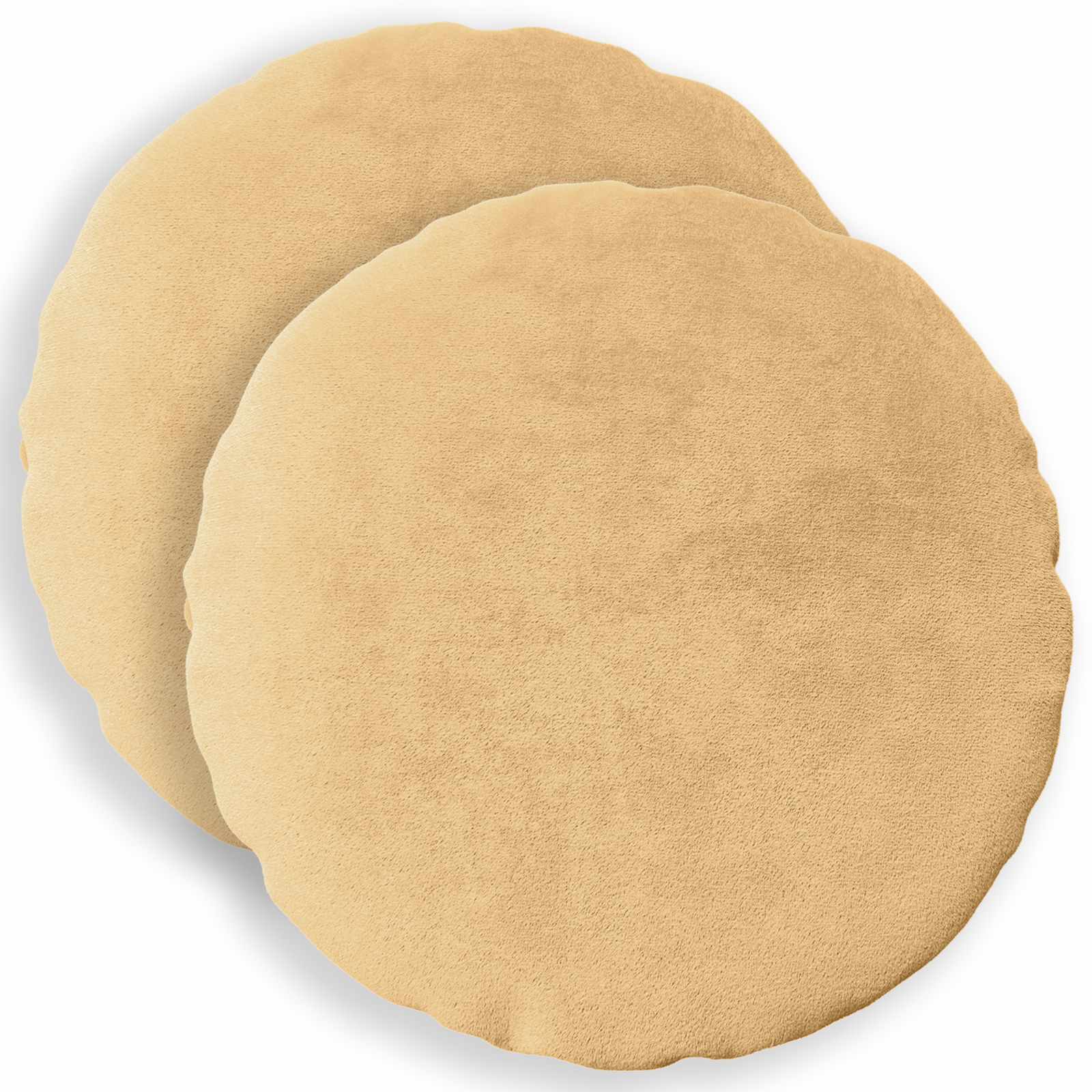 vidaXL Poťah na podložku 2 pcs HEERLEN Sivohnedá Ø 60 cm Flanel