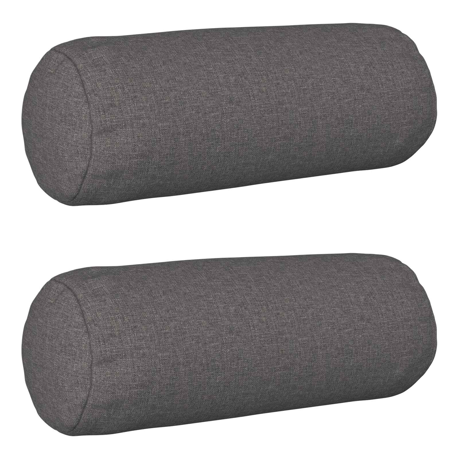 vidaXL Povlak na polštář 2 ks HEERLEN Světle šedá Ø 15 x 40 cm Textil