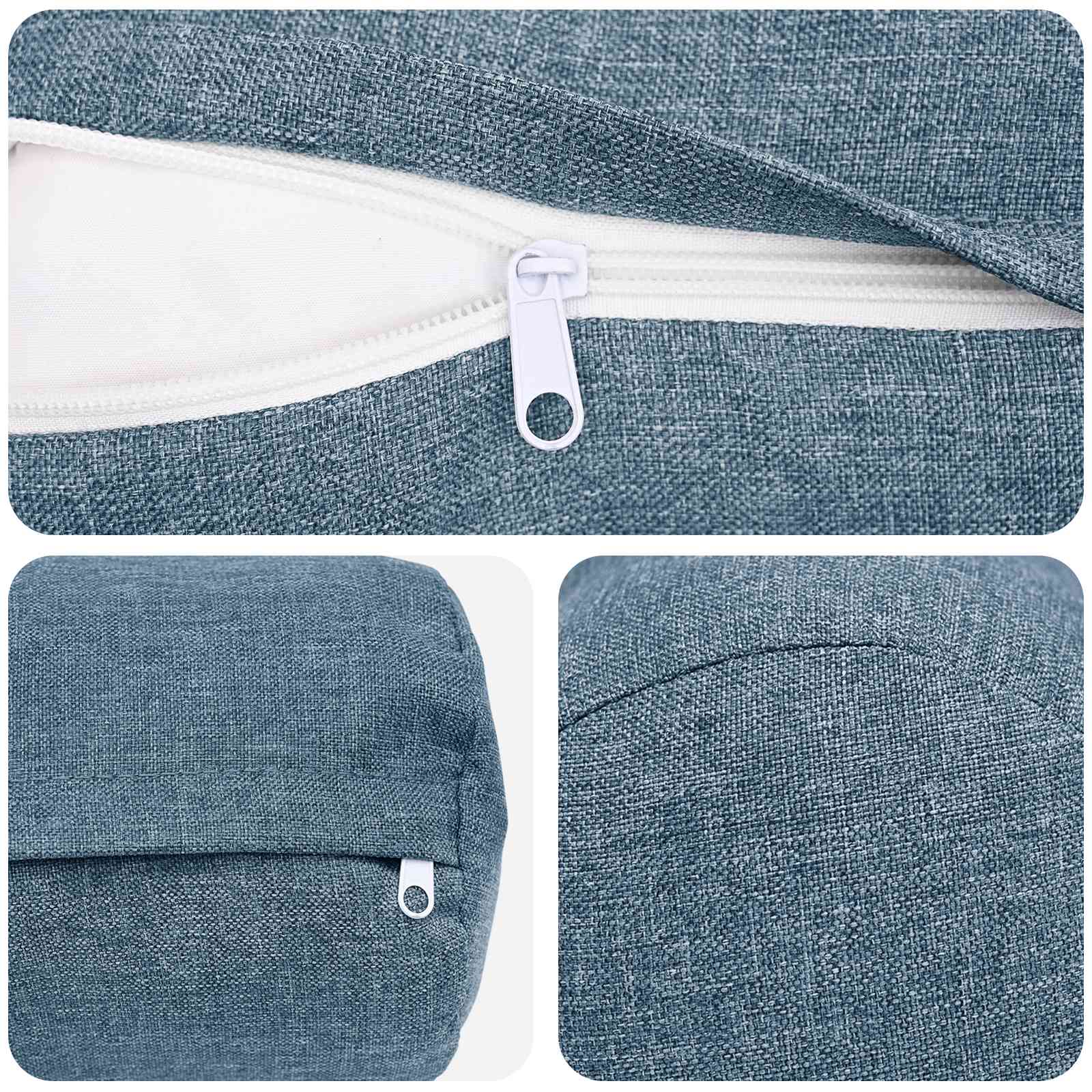 Prevleka za blazino 6 kos HEERLEN Jeans modra Ø 15 x 40 cm