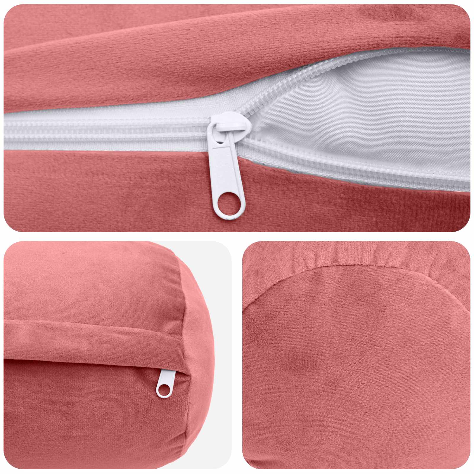 Kussensloop 2 pcs HEERLEN Roze Ø 15 x 40 cm Fluweel image 5
