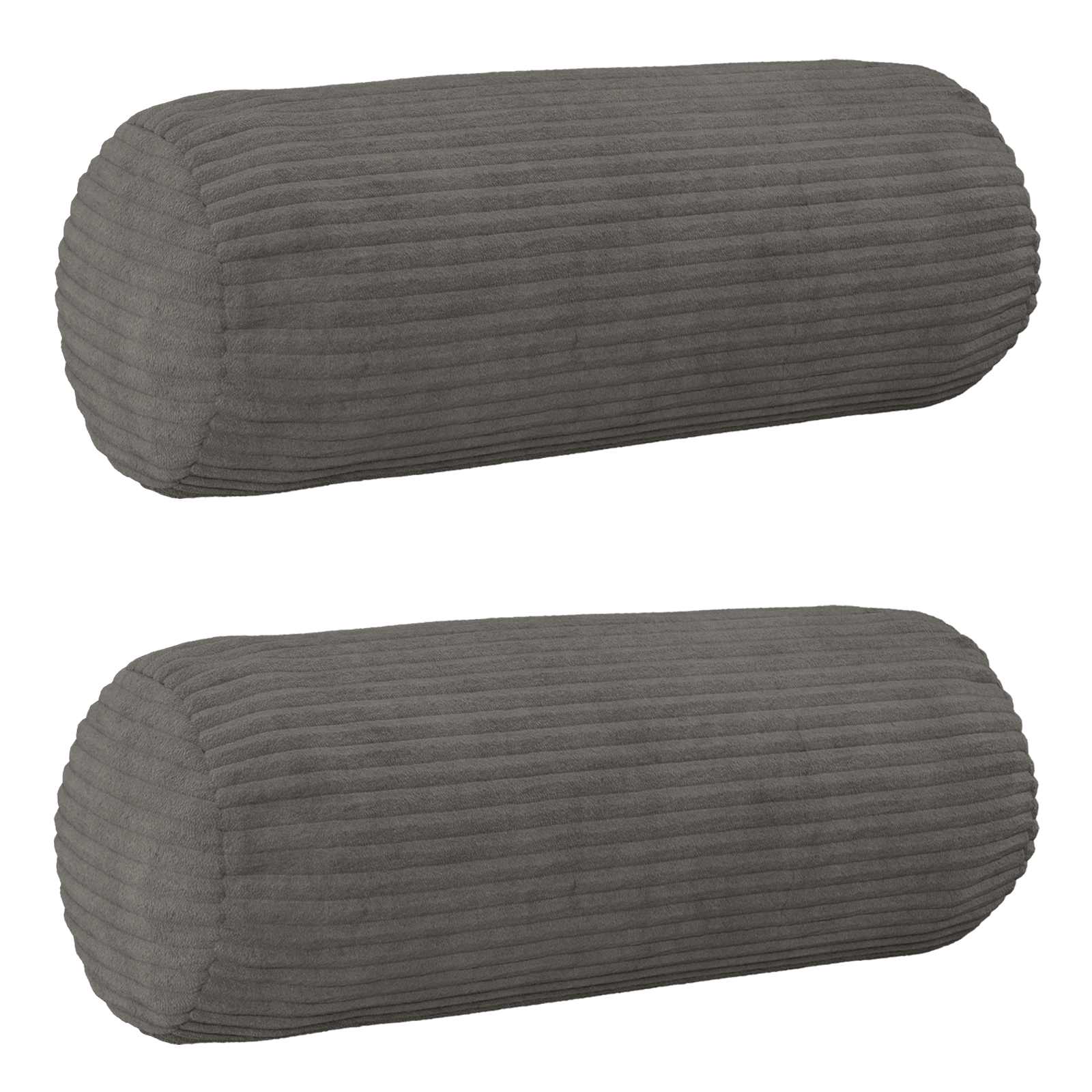 Kussensloop 2 pcs HEERLEN Donkergrijs Ø 15 x 40 cm corduroy image 1