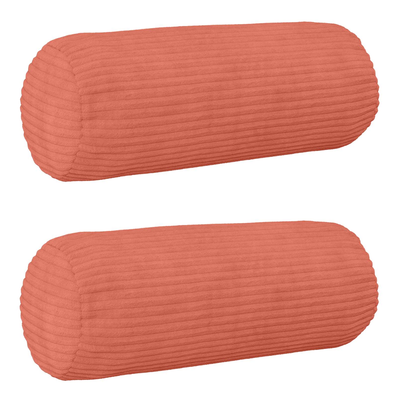 Kussensloop 2 pcs HEERLEN Rood-oranje Ø 15 x 40 cm corduroy image 1