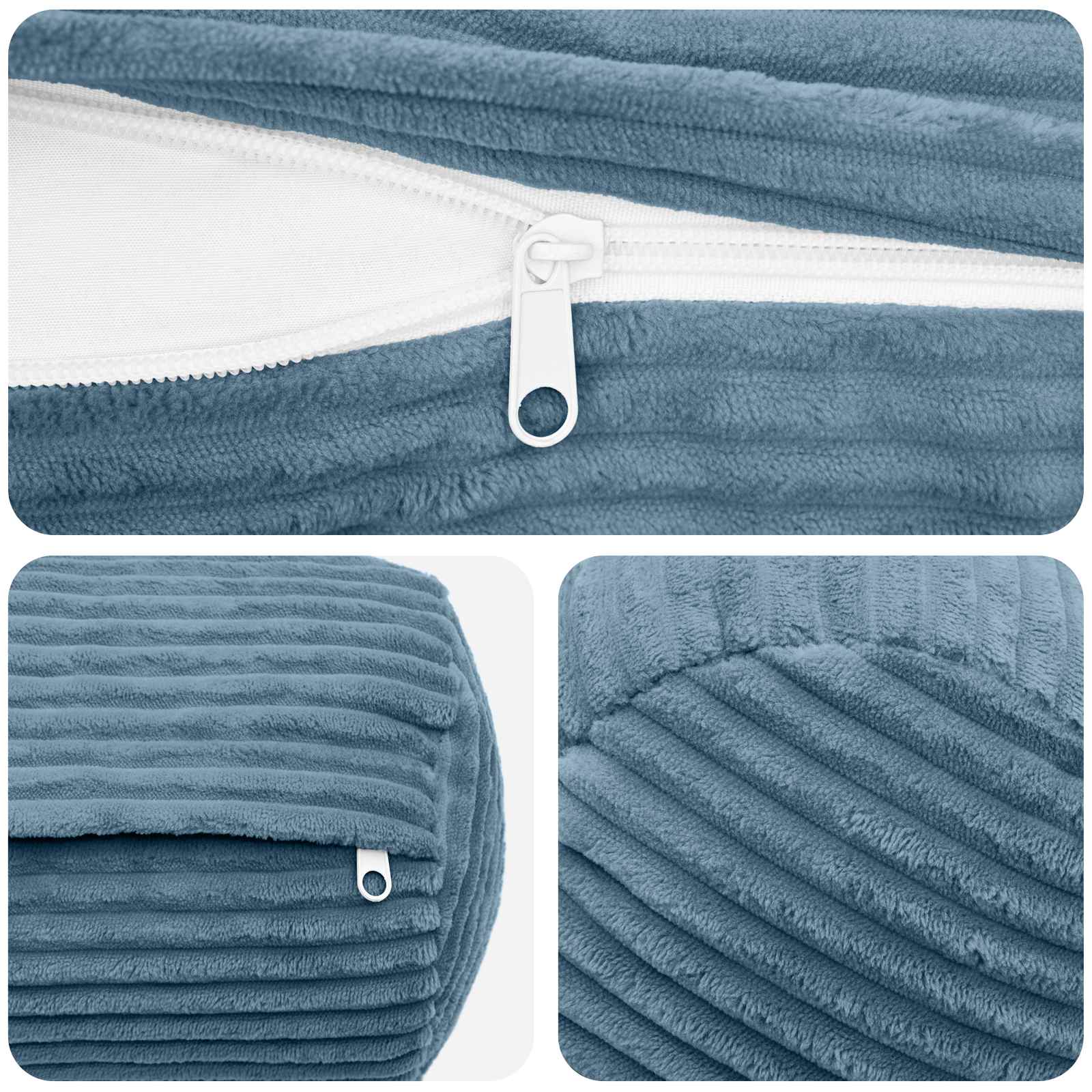 Kussensloop 6 pcs HEERLEN Blauw Ø 15 x 40 cm corduroy image 5