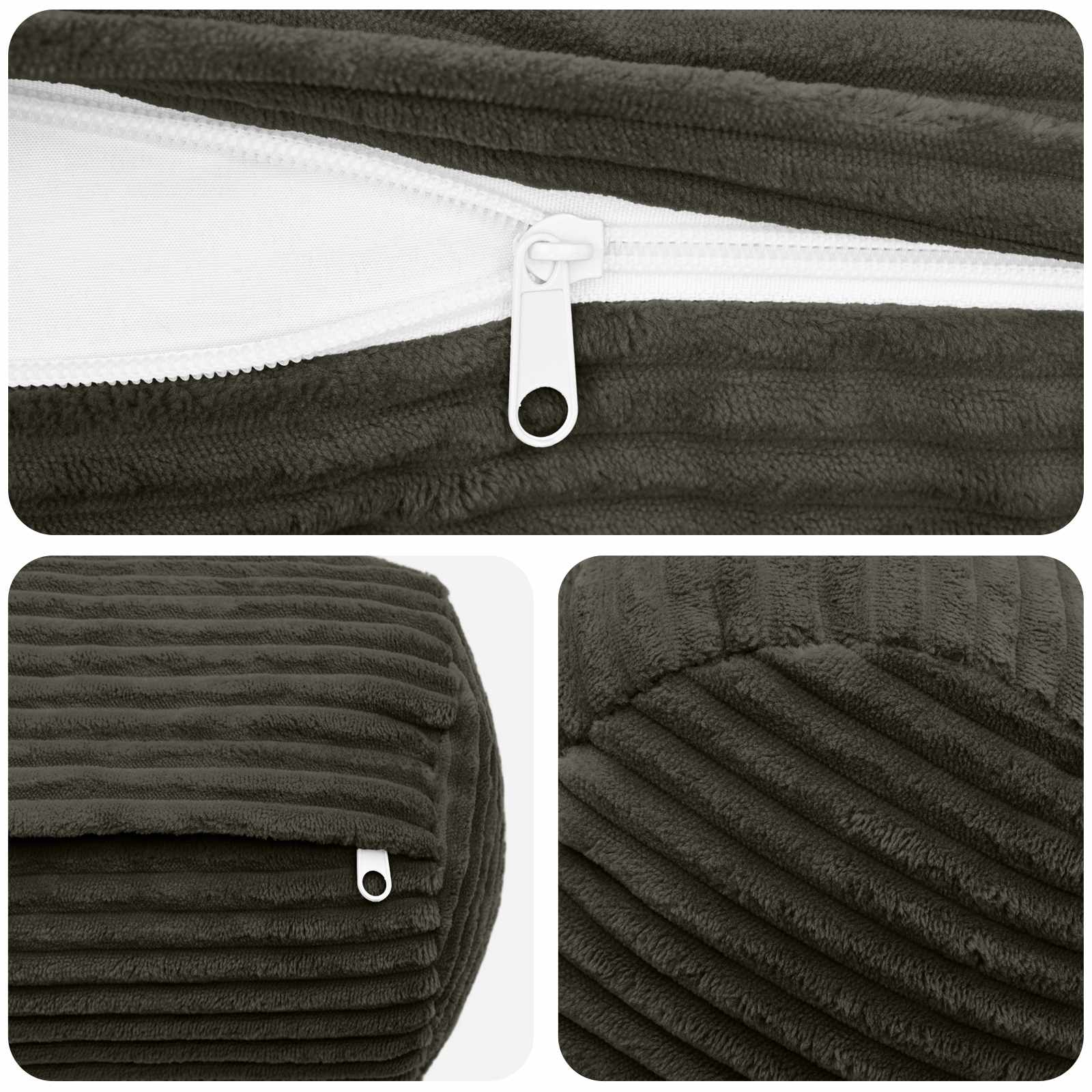 Kussensloop 2 pcs HEERLEN Antracietkleurig Ø 15 x 40 cm image 5