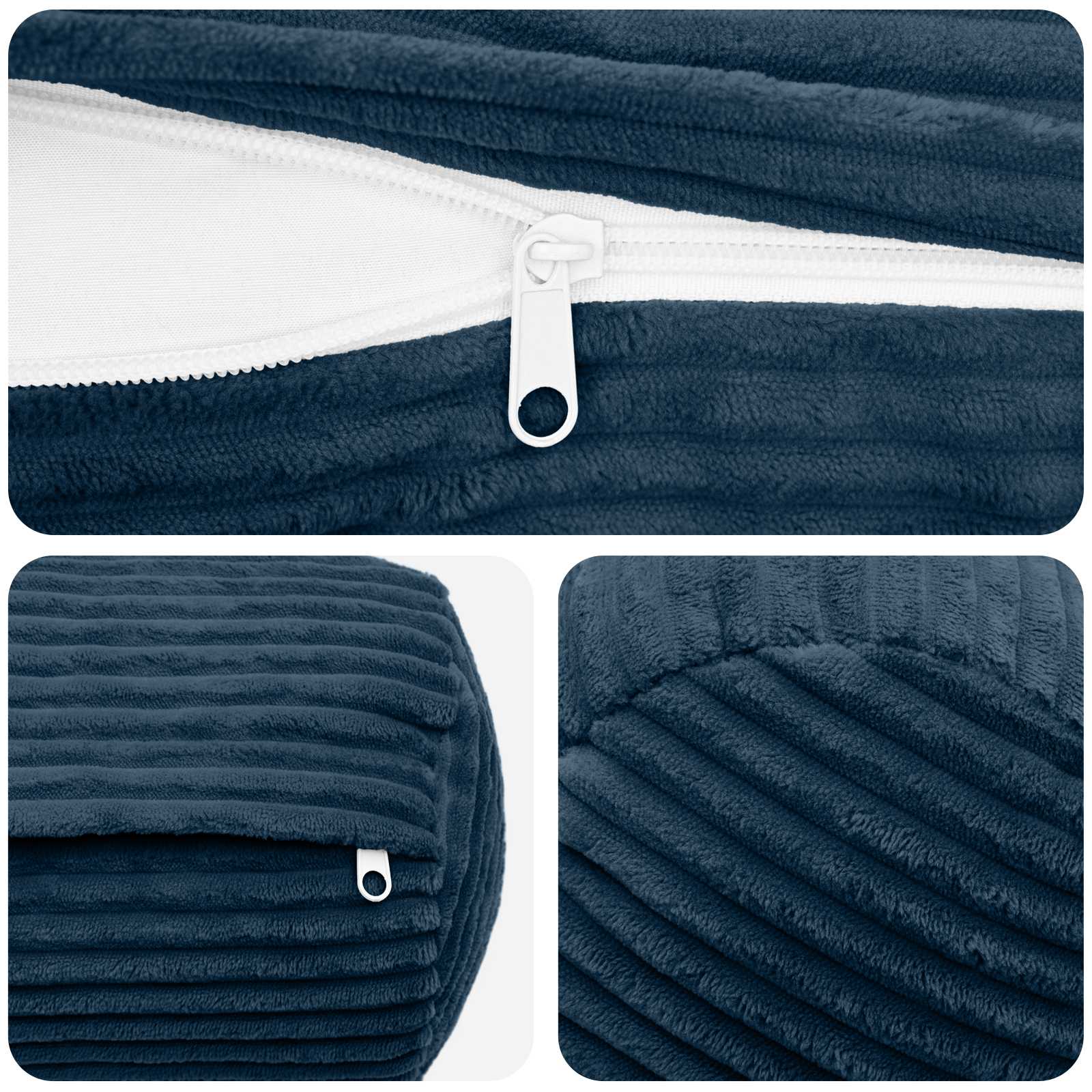 Kussensloop 6 pcs HEERLEN Marineblauw Ø 15 x 40 cm corduroy image 5
