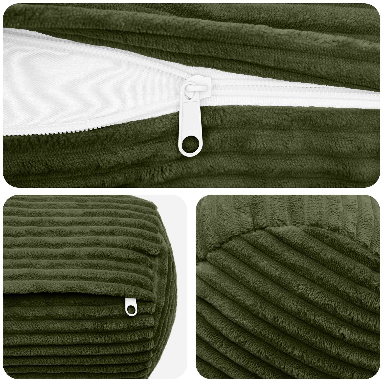 Kussensloop 6 pcs HEERLEN Groen Ø 15 x 40 cm corduroy image 5