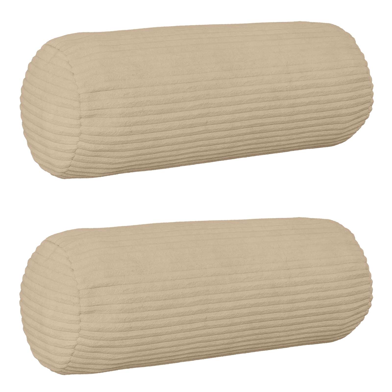 vidaXL Pudebetræk 2 pcs HEERLEN Gråbrun Ø 15 x 40 cm cordfløjl