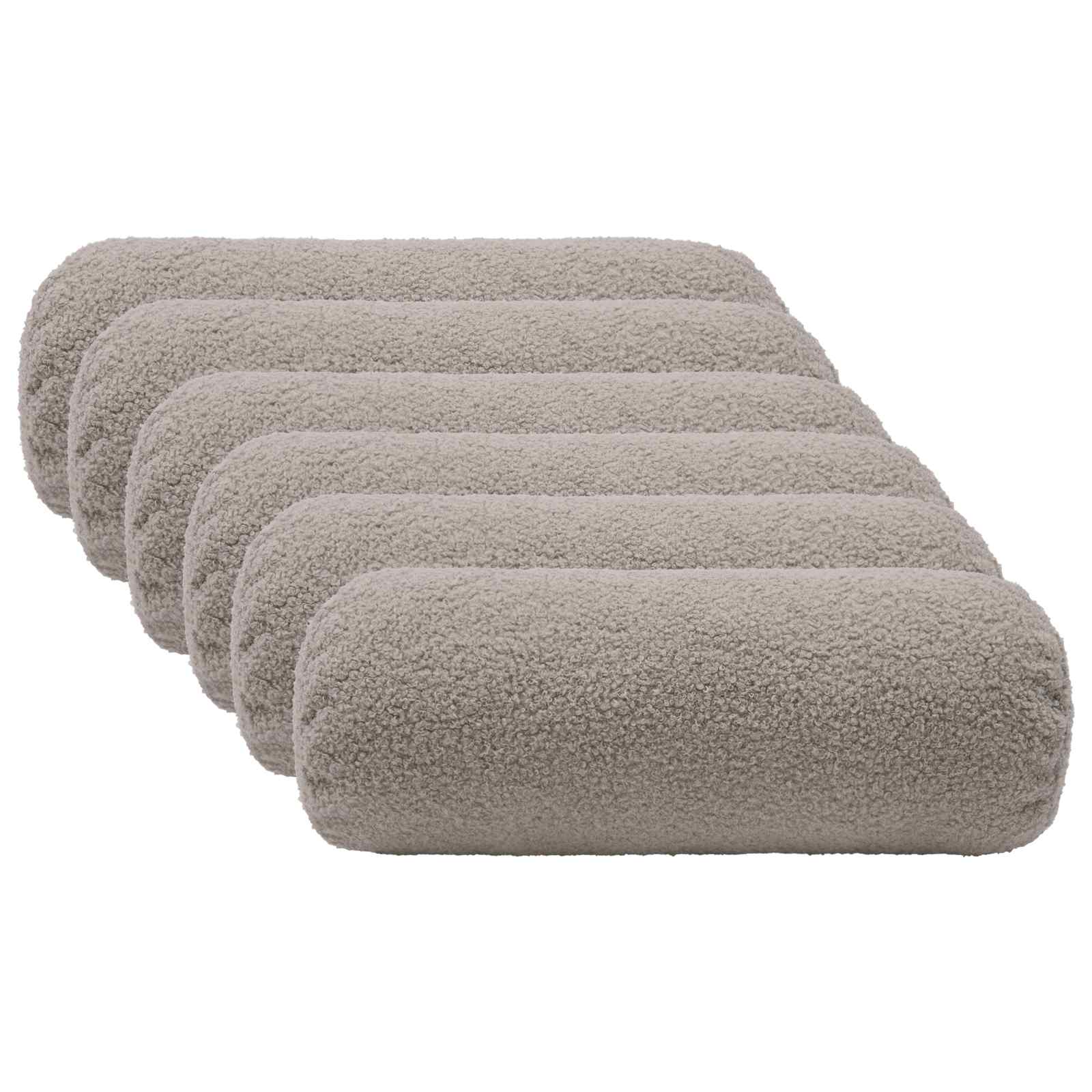 Kussensloop 6 pcs HEERLEN Lichtgrijs Ø 15 x 40 cm Bouclé image 1