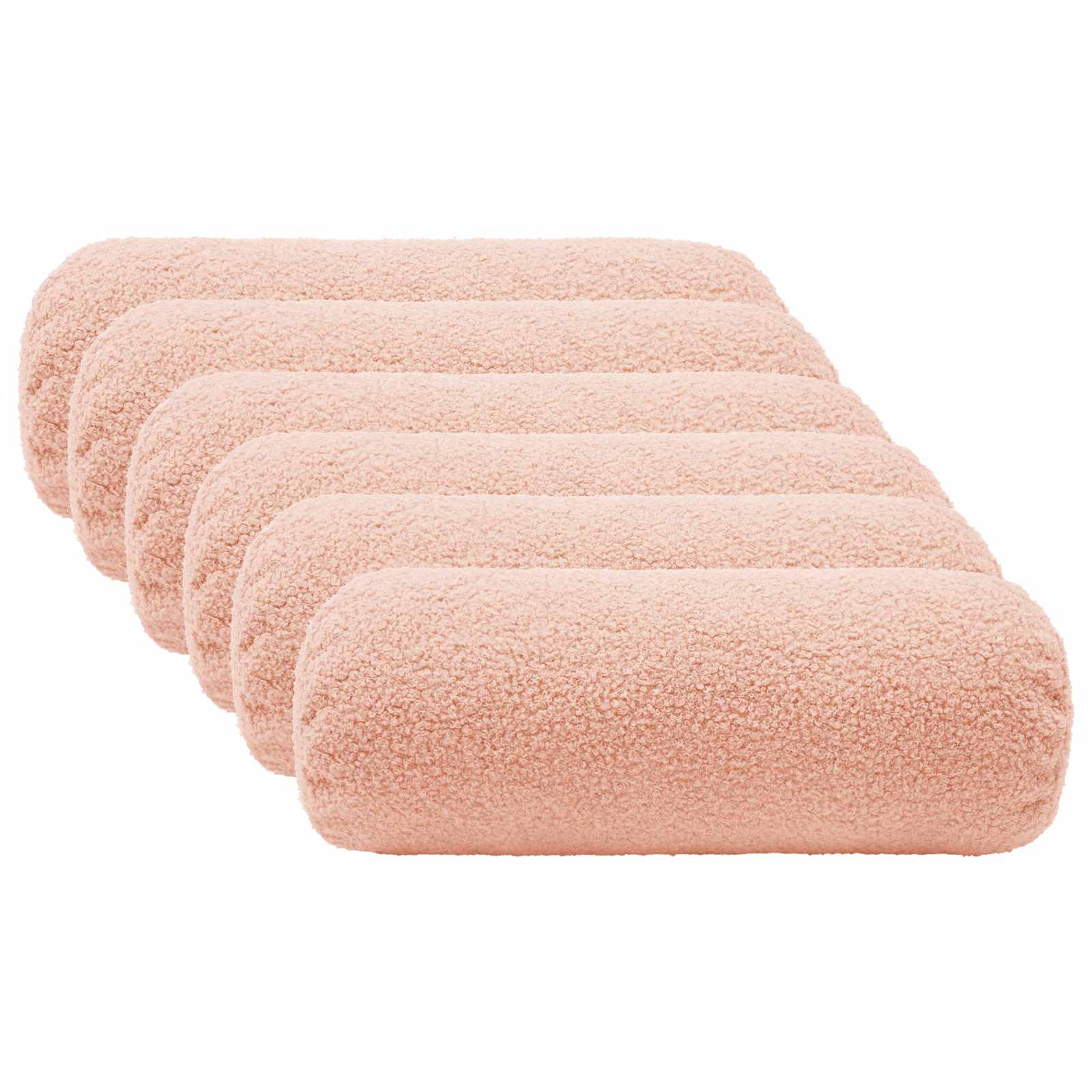Kussensloop 6 pcs HEERLEN Roze Ø 15 x 40 cm Bouclé image 1