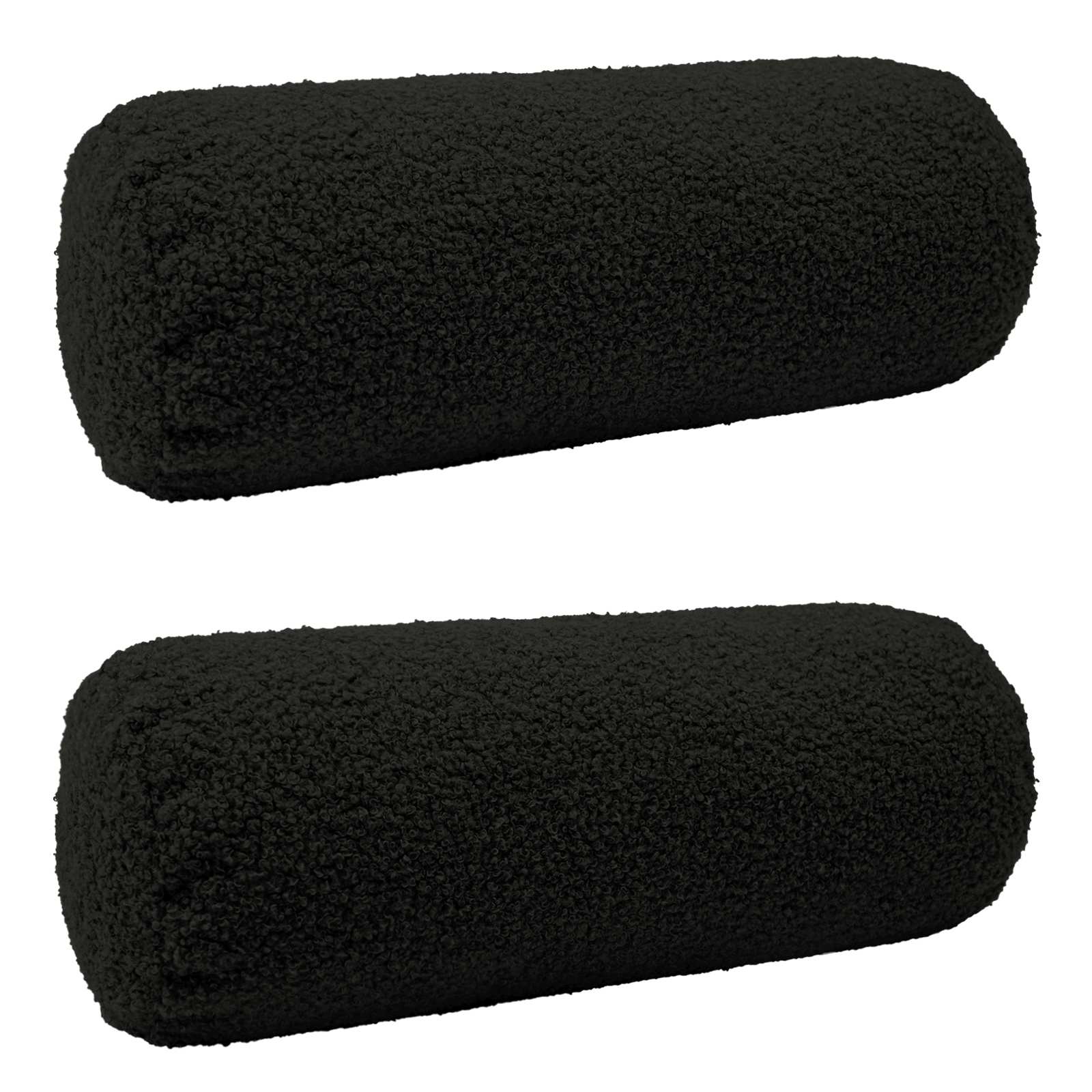 Kussensloop 2 pcs HEERLEN Zwart Ø 15 x 40 cm Bouclé image 1