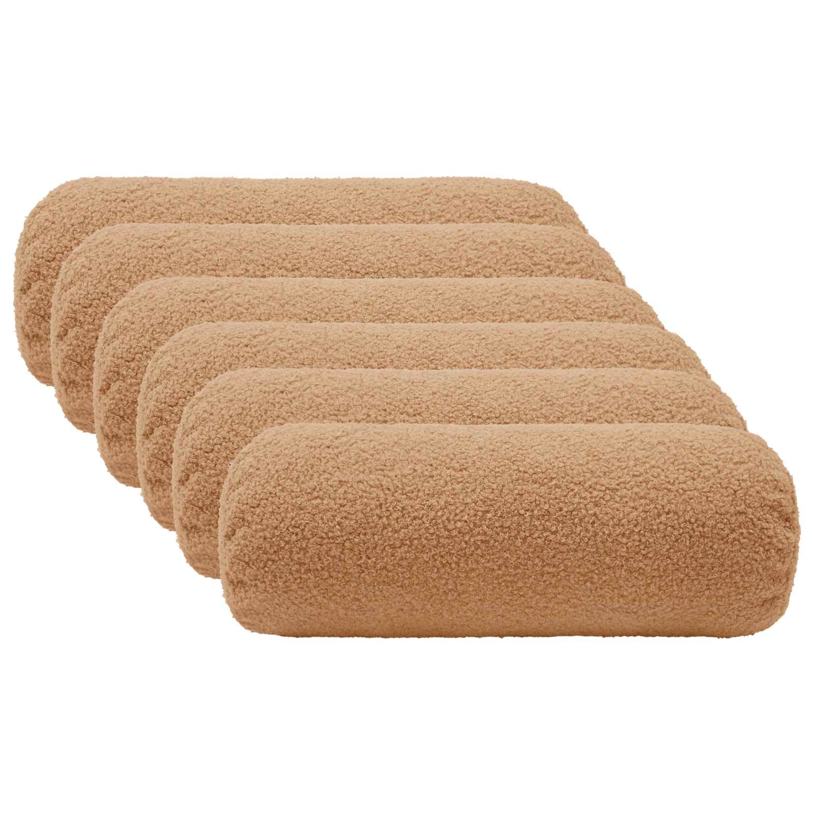 Kussensloop 6 pcs HEERLEN Beige Ø 15 x 40 cm Bouclé image 1