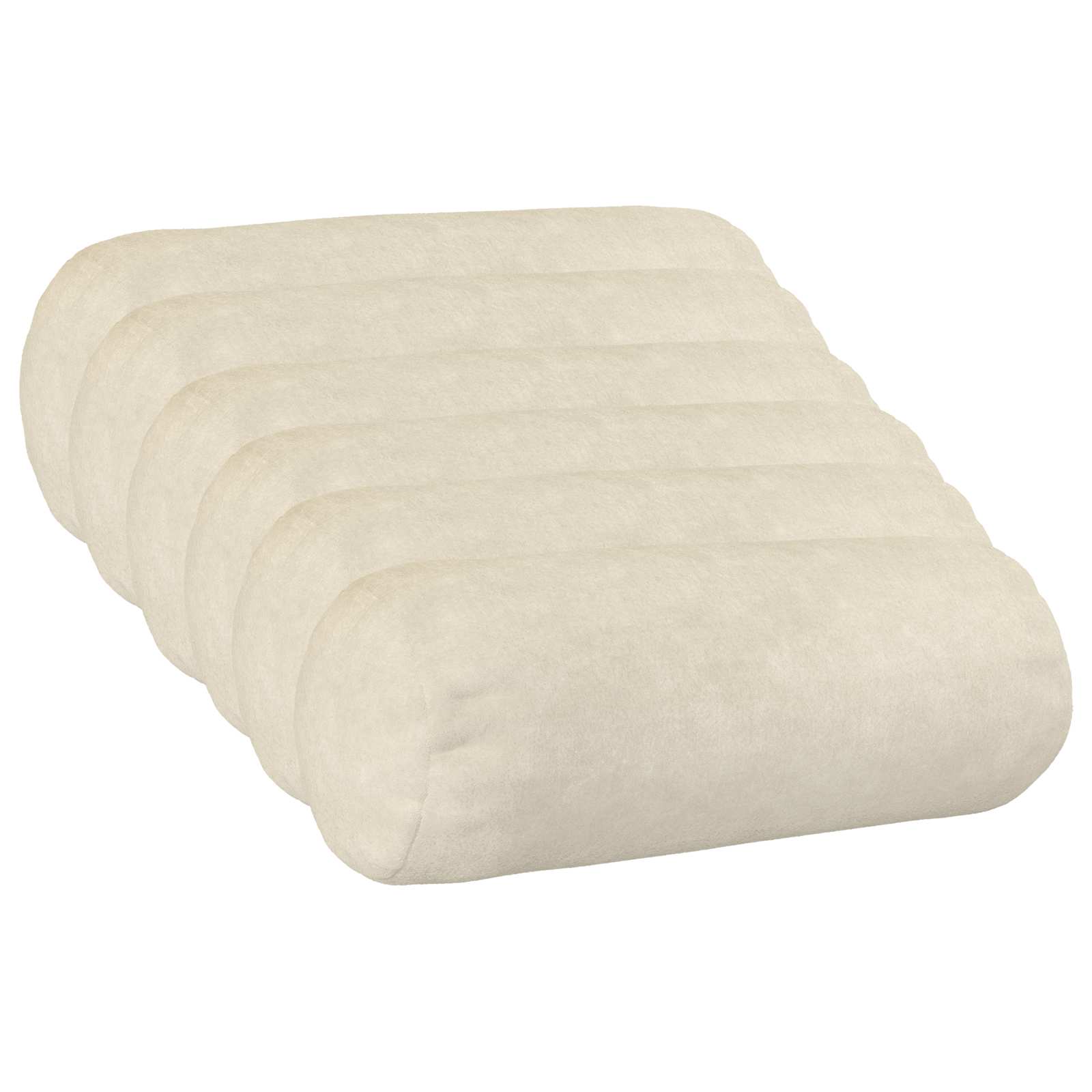 vidaXL Povlak na polštář 6 pcs HEERLEN Krémová Ø 15 x 40 cm