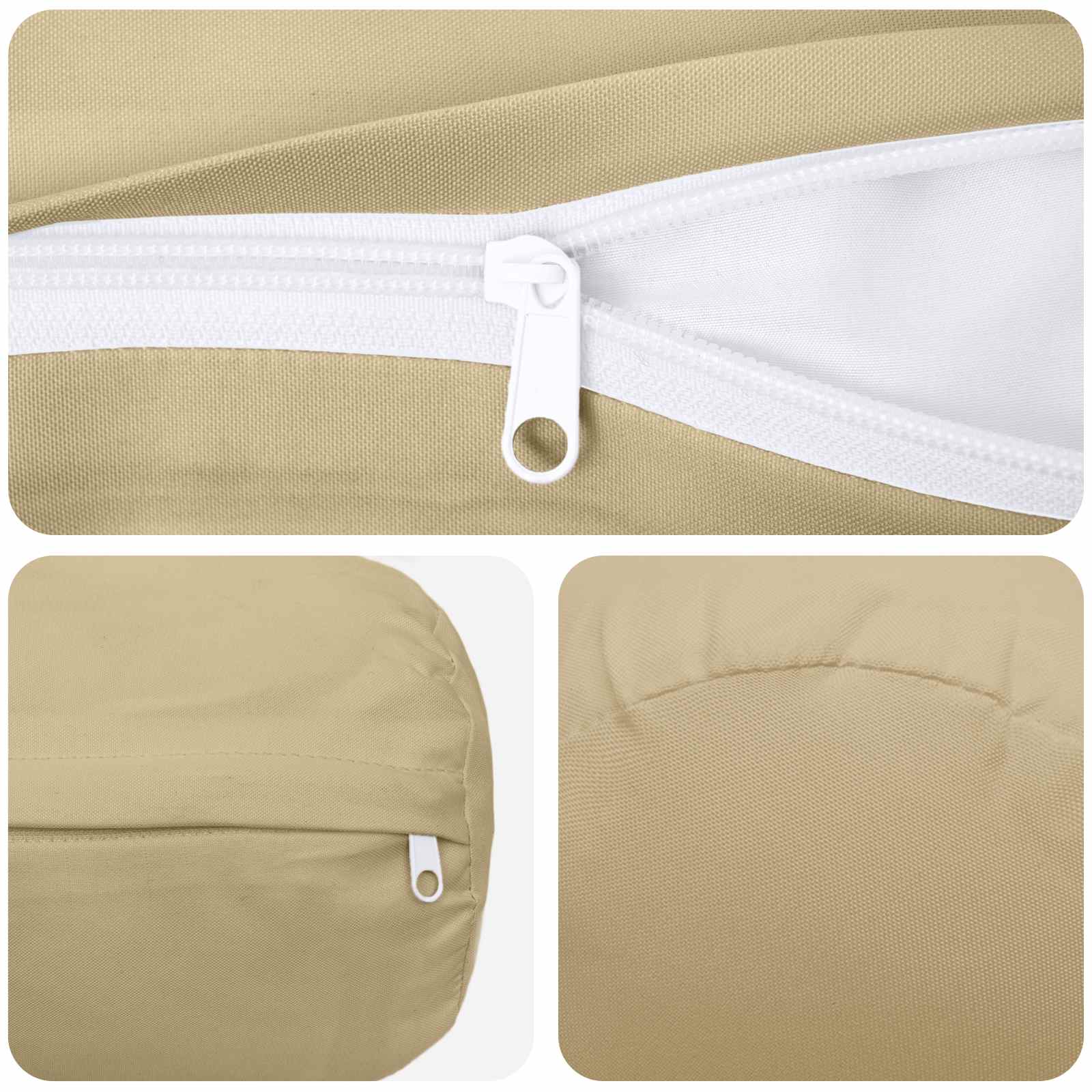 Kussensloop 2 pcs HEERLEN Beige Ø 15 x 40 cm Polyester image 5