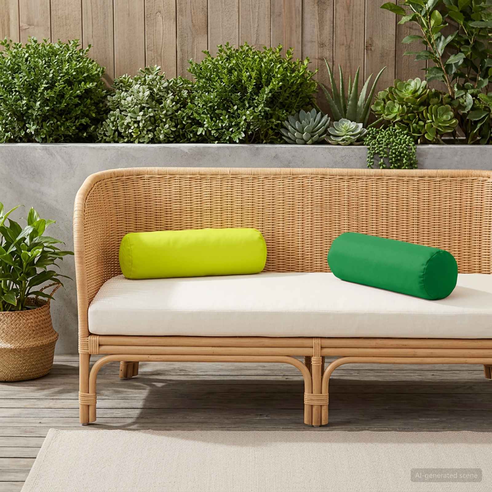vidaXL Kussensloop 6 pcs HEERLEN Helder groen Ø 15 x 40 cm Polyester