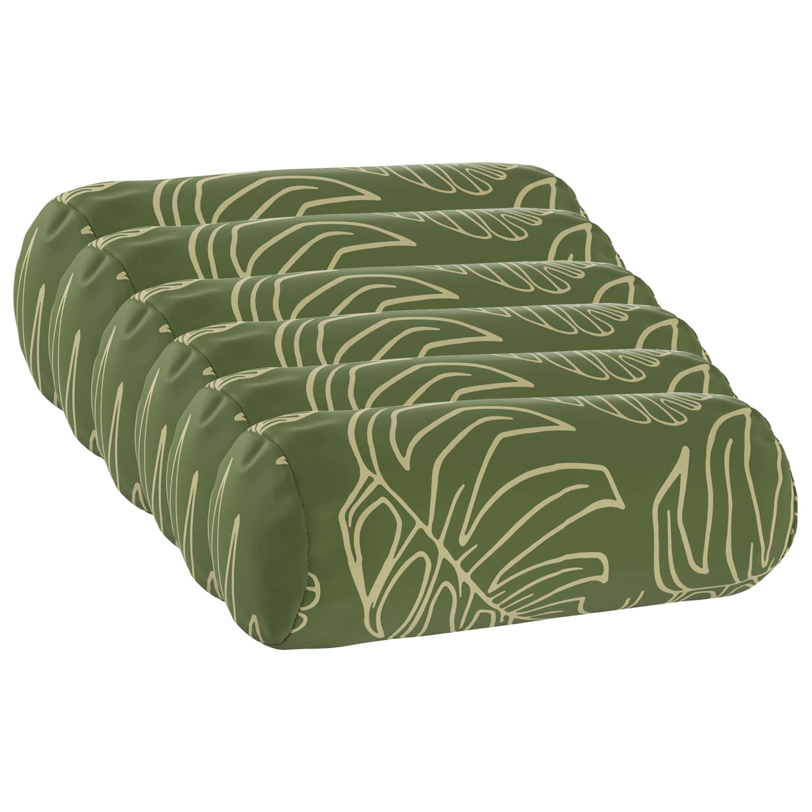 Kussensloop 6 pcs HEERLEN Bladontwerp Ø 15 x 40 cm Polyester image 1