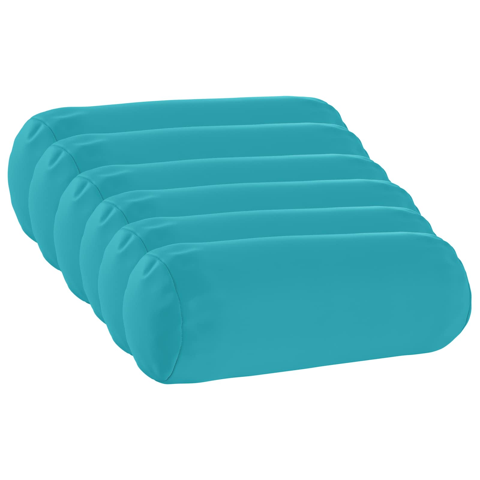 Kussensloop 6 pcs HEERLEN Turquoise Ø 15 x 40 cm Polyester image 1