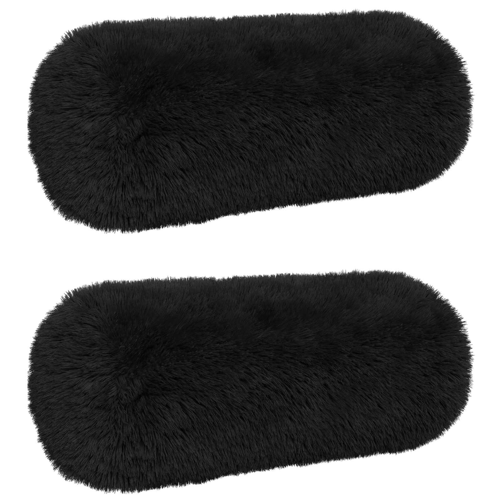 Kussensloop 2 pcs HEERLEN Zwart Ø 15 x 40 cm PV Fleece image 2