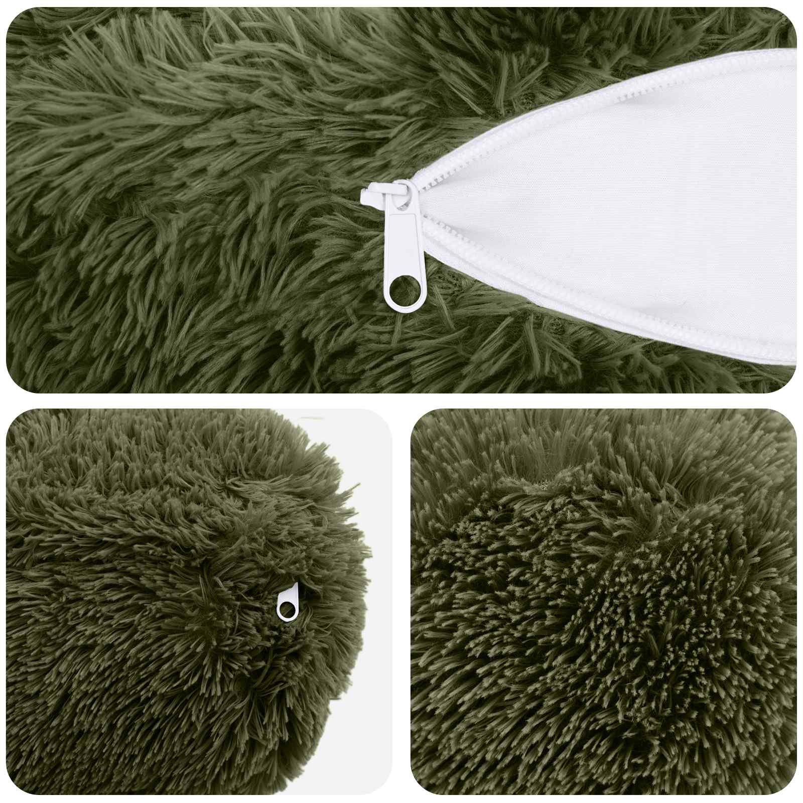Kussensloop 2 pcs HEERLEN Groen Ø 15 x 40 cm PV Fleece image 5