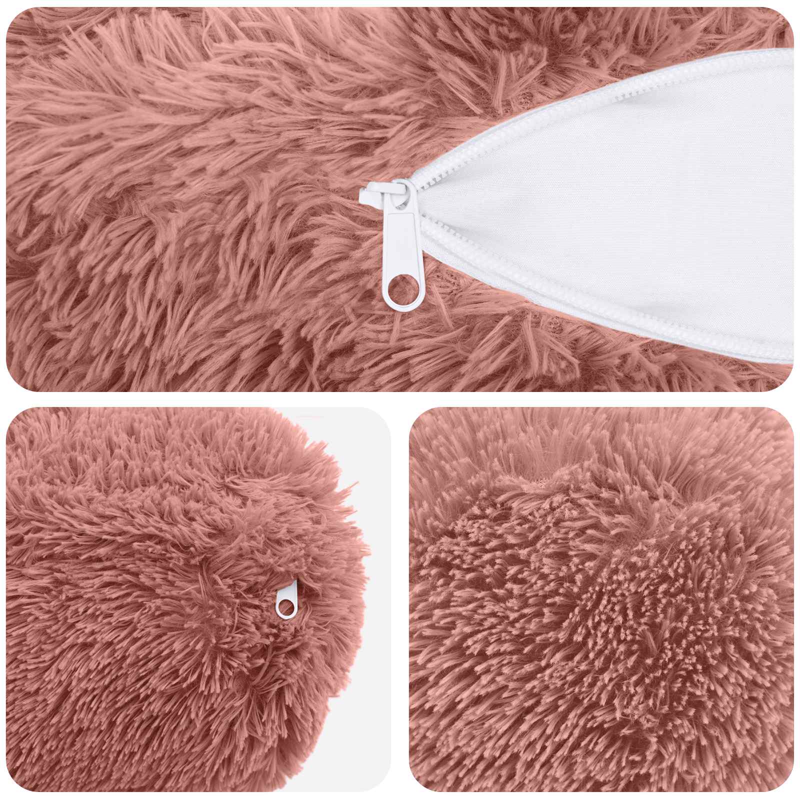 Kussensloop 2 pcs HEERLEN Roze Ø 15 x 40 cm PV Fleece image 7