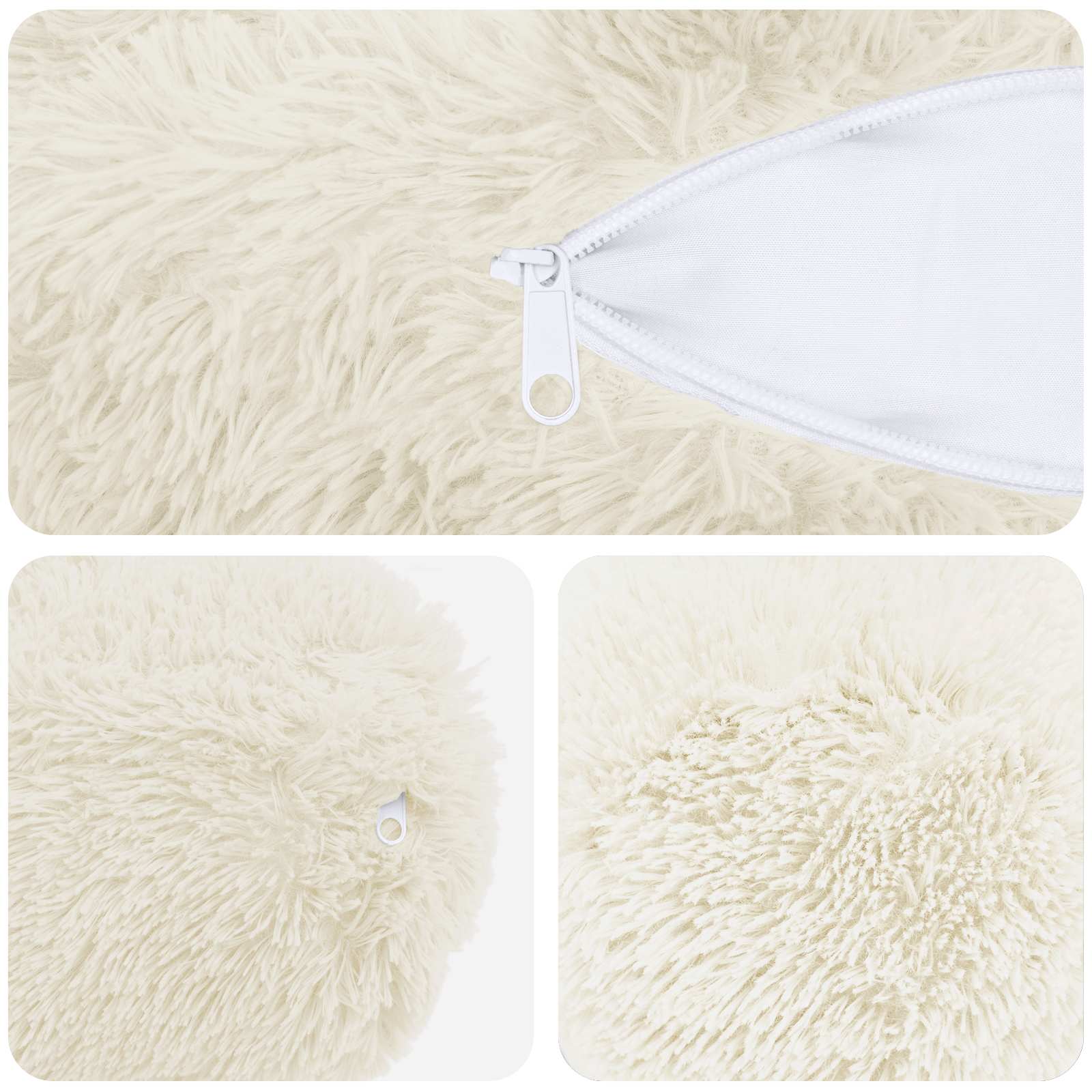 Kussensloop 6 pcs HEERLEN Wit Ø 15 x 40 cm PV Fleece image 7
