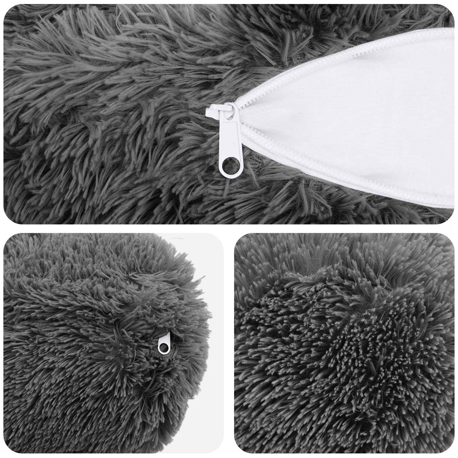 Kussensloop 6 pcs HEERLEN Lichtgrijs Ø 15 x 40 cm PV Fleece image 5