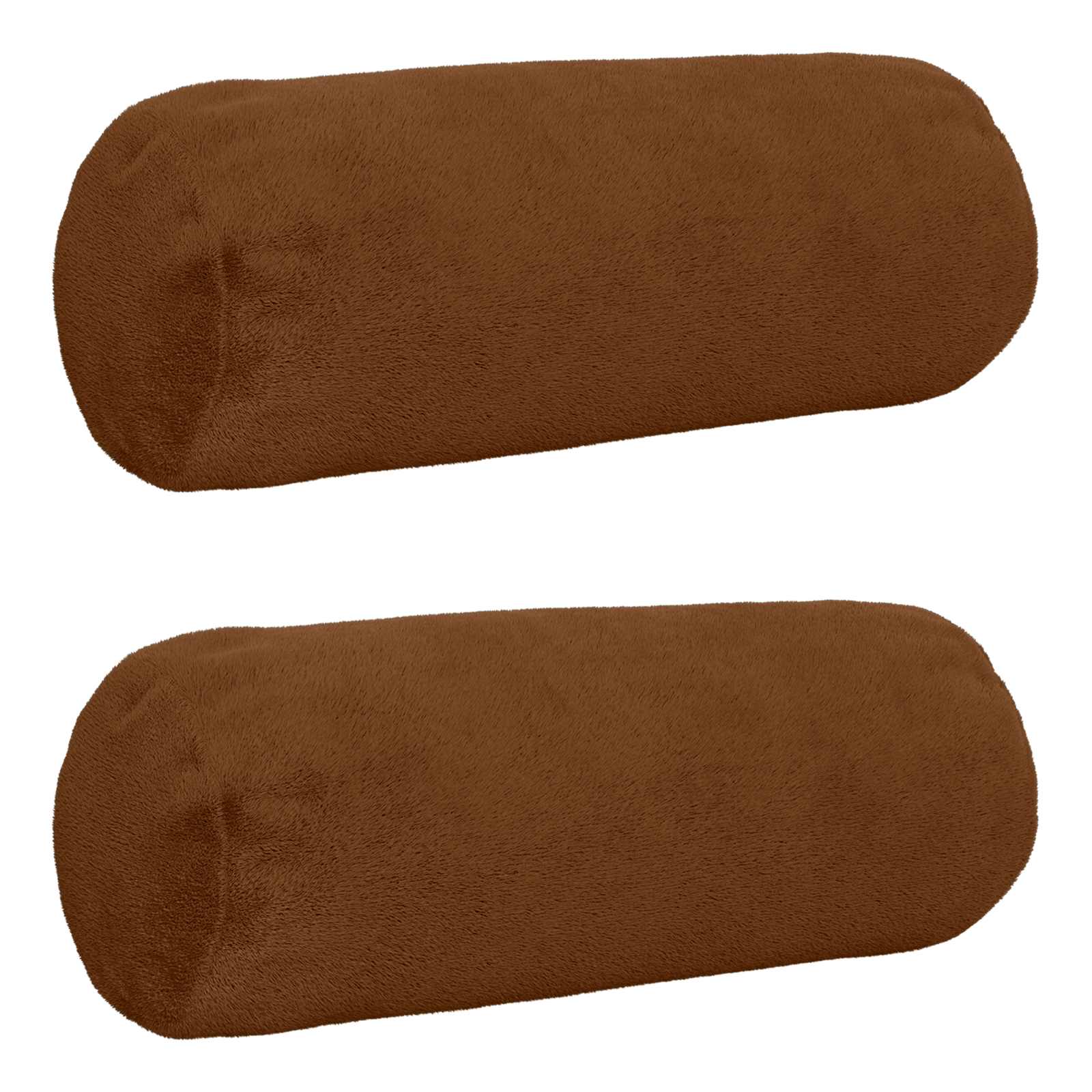 vidaXL Poťah na podložku 2 pcs HEERLEN Svetlohnedá Ø 15 x 40 cm Flanel