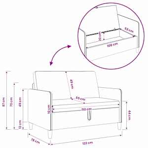 Sedačka se storage 2 pcs Tmavě šedá Polyester - obrázek 10