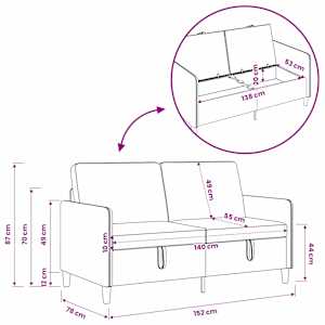 Sedačka se storage 2 pcs Růžová Polyester - obrázek 6