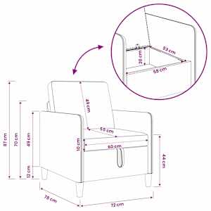 Sedačka se storage 2 pcs Světle šedá Polyester - obrázek 5