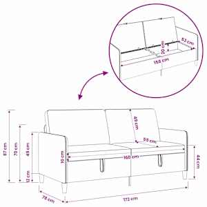 Sedačka se storage 2 pcs Tmavě hnědá Polyester - obrázek 6