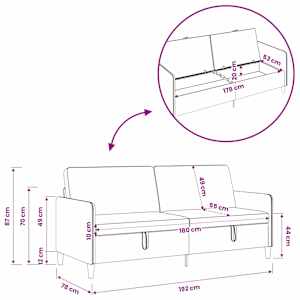 Sedačka se storage 2 pcs Světlá žlutá Polyester - obrázek 6